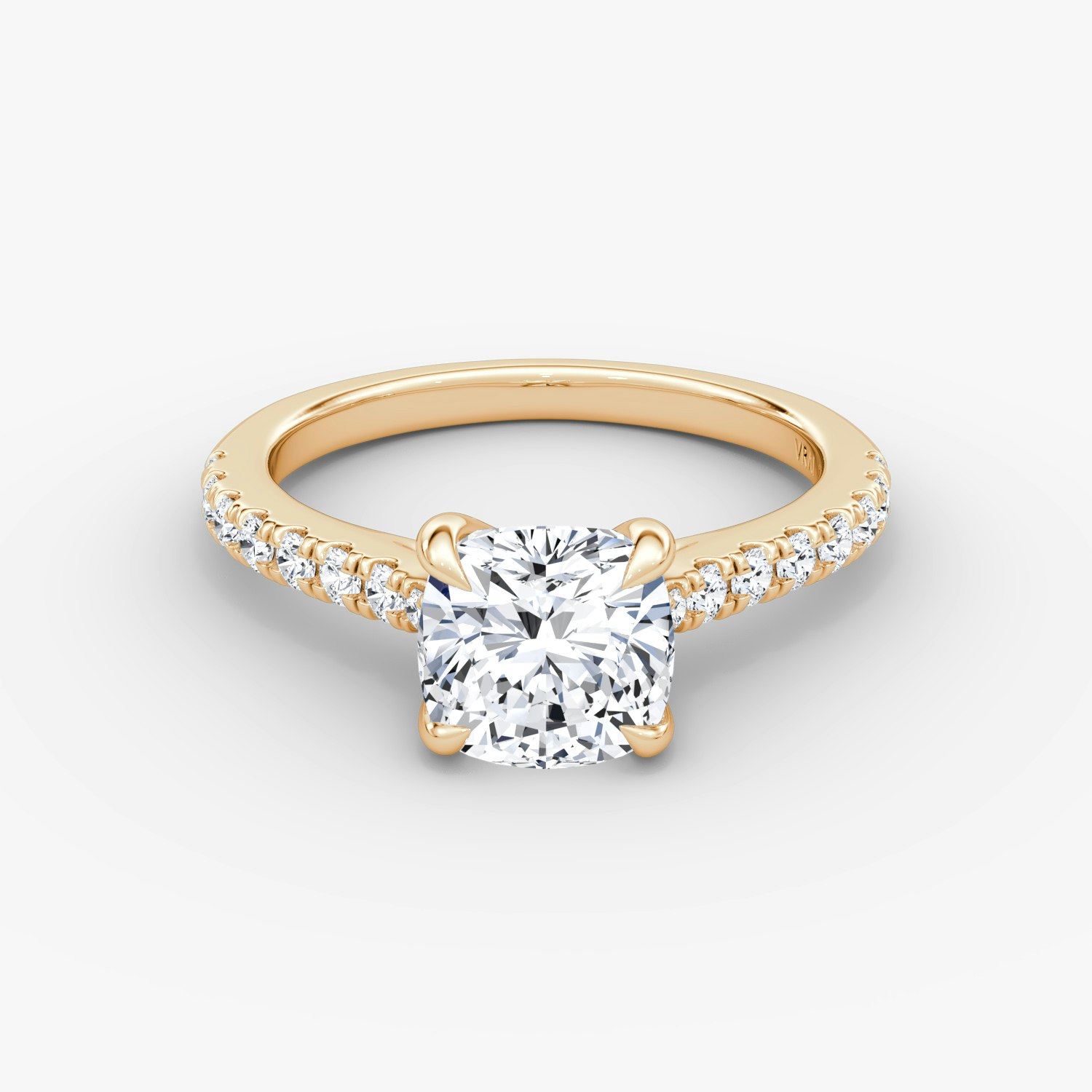 Trellis Cathedral Cushion Engagement Ring | 14k Rose Gold