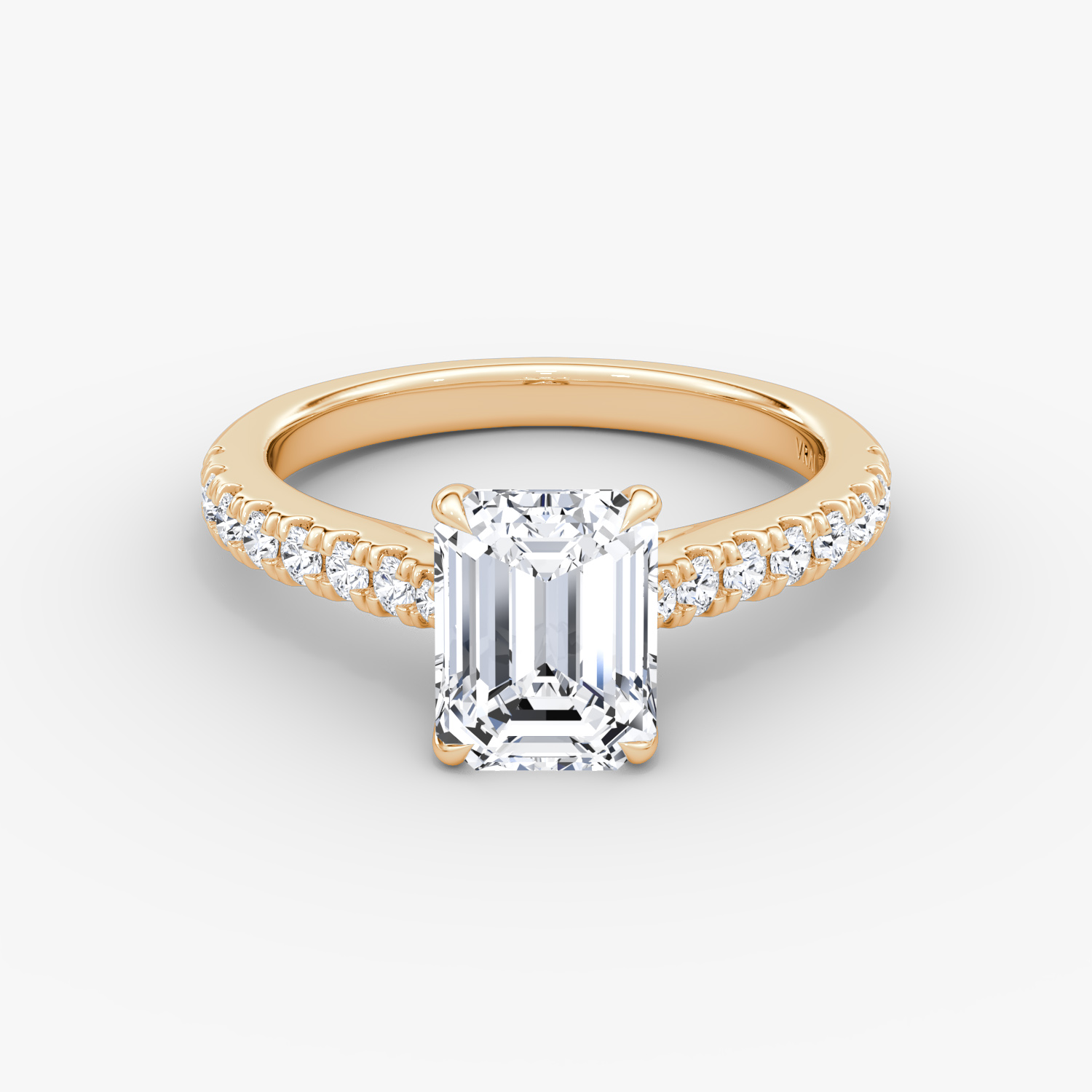 Trellis Cathedral Emerald Engagement Ring | 14k Rose Gold