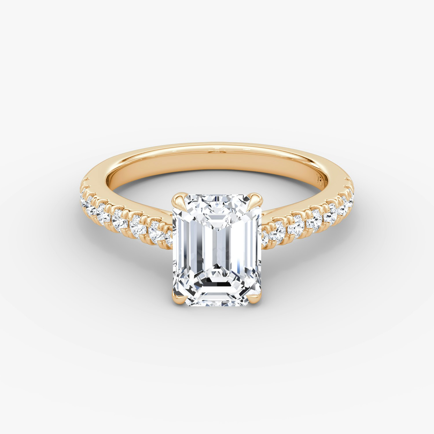 Trellis Cathedral Emerald Engagement Ring | 14k Rose Gold
