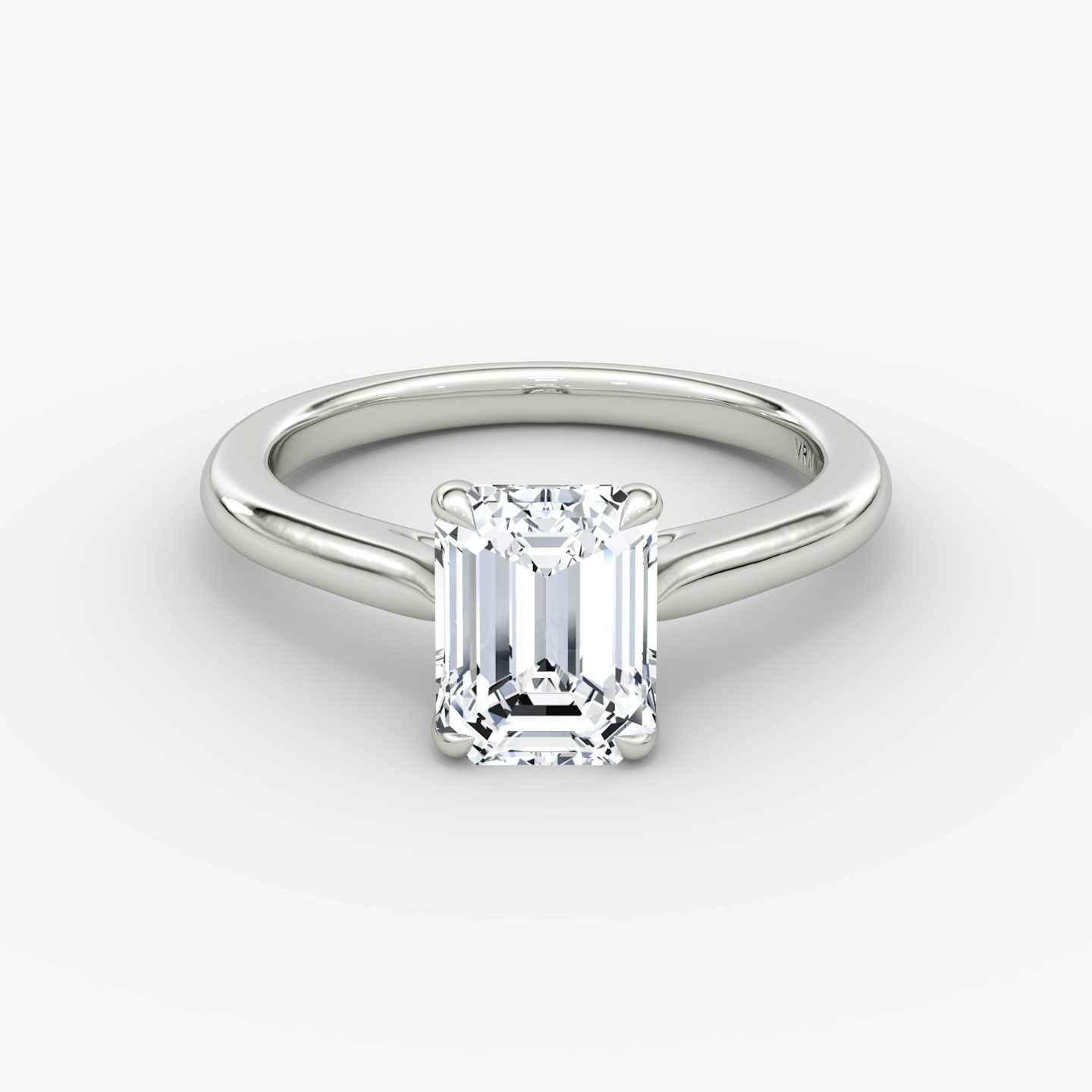 The Trellis Cathedral | Emerald | Platinum | Band: Plain | Diamond orientation: vertical | Carat weight: See full inventory