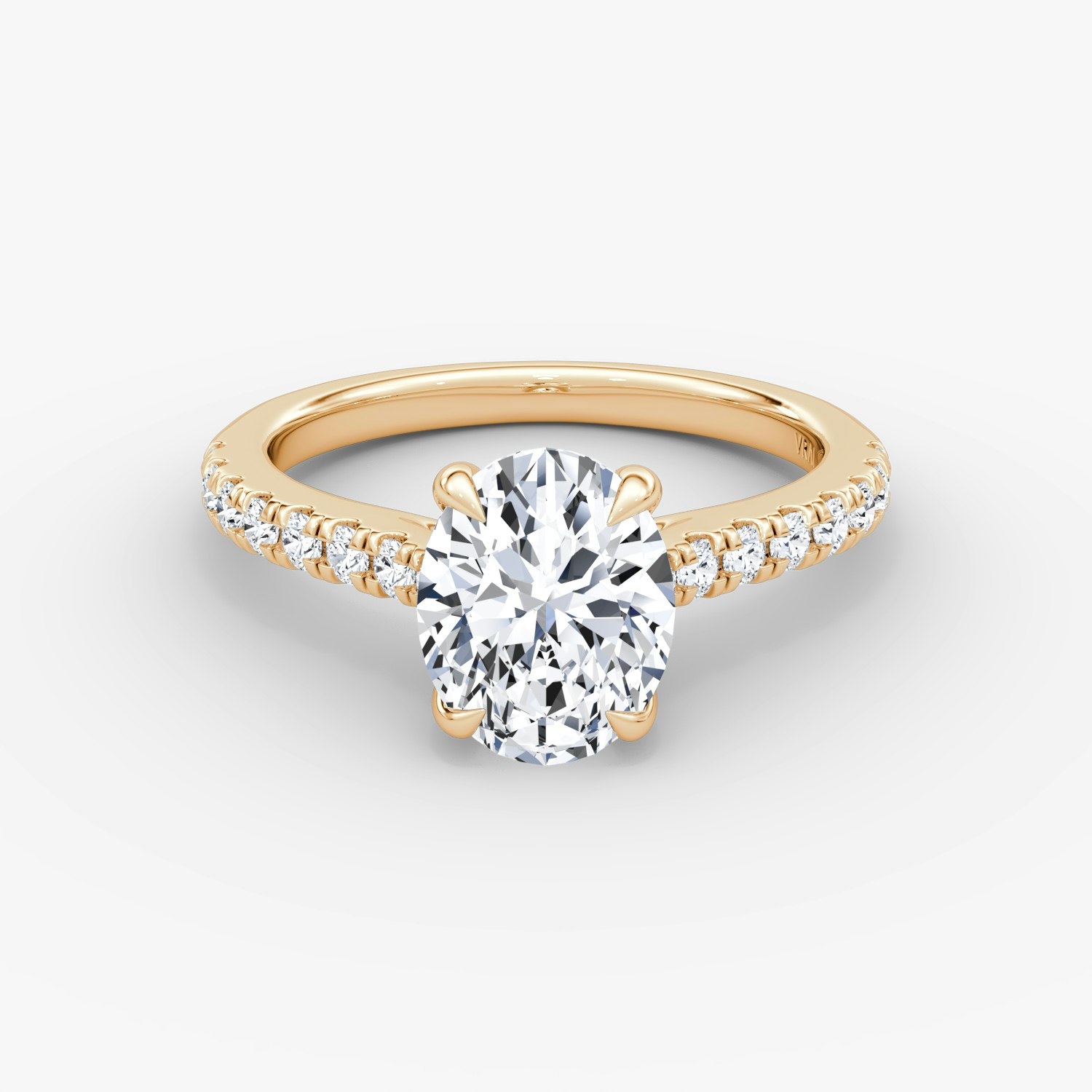 Trellis Cathedral Oval Engagement Ring | 14k Rose Gold