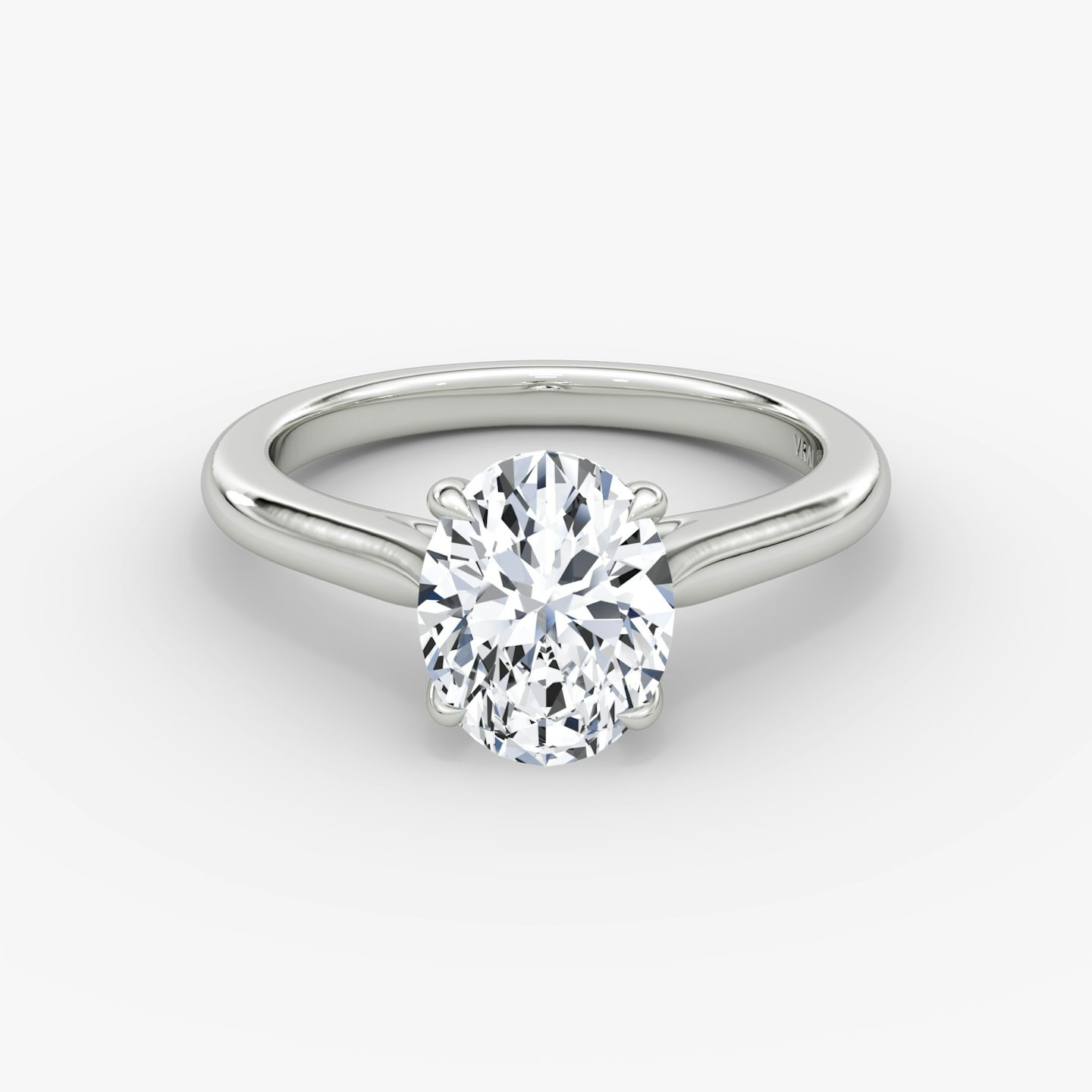 The Trellis Cathedral | Oval | Platinum | Band: Plain | Diamond orientation: vertical | Carat weight: See full inventory