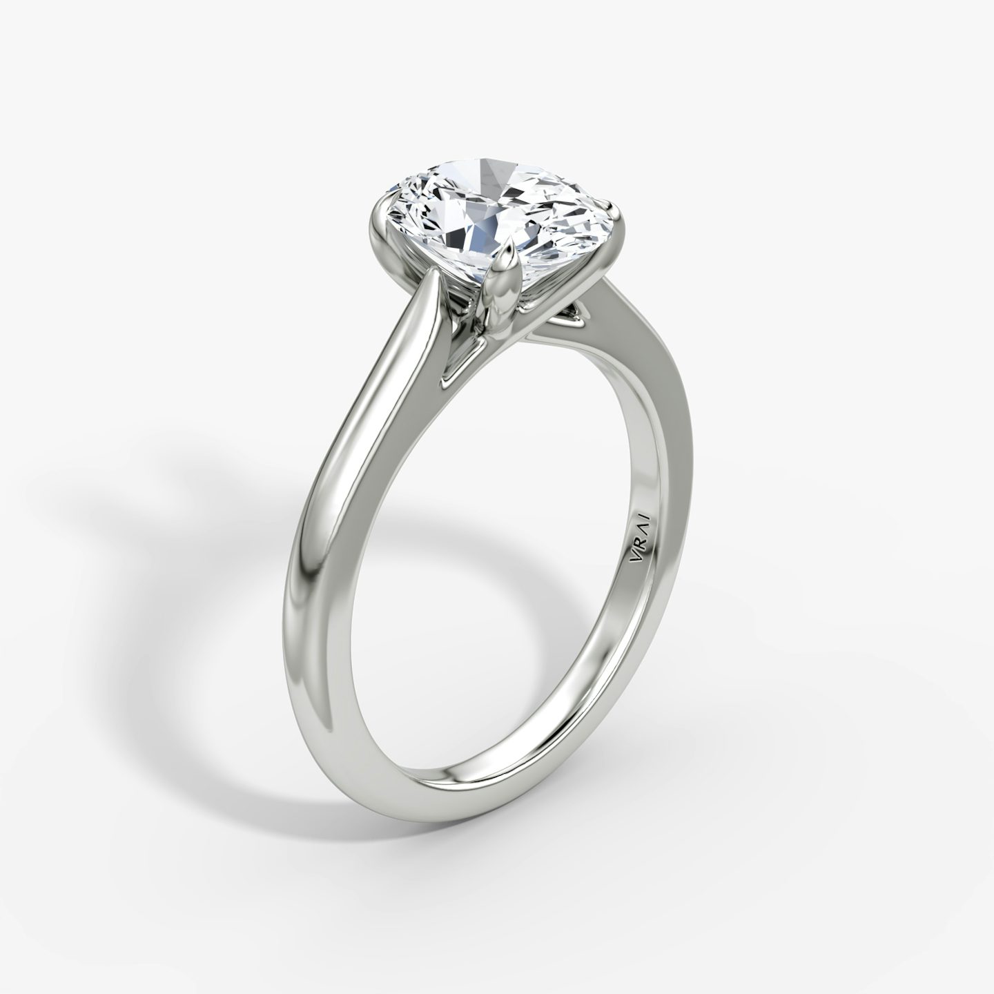 The Trellis Cathedral | Oval | Platinum | Band: Plain | Diamond orientation: vertical | Carat weight: See full inventory