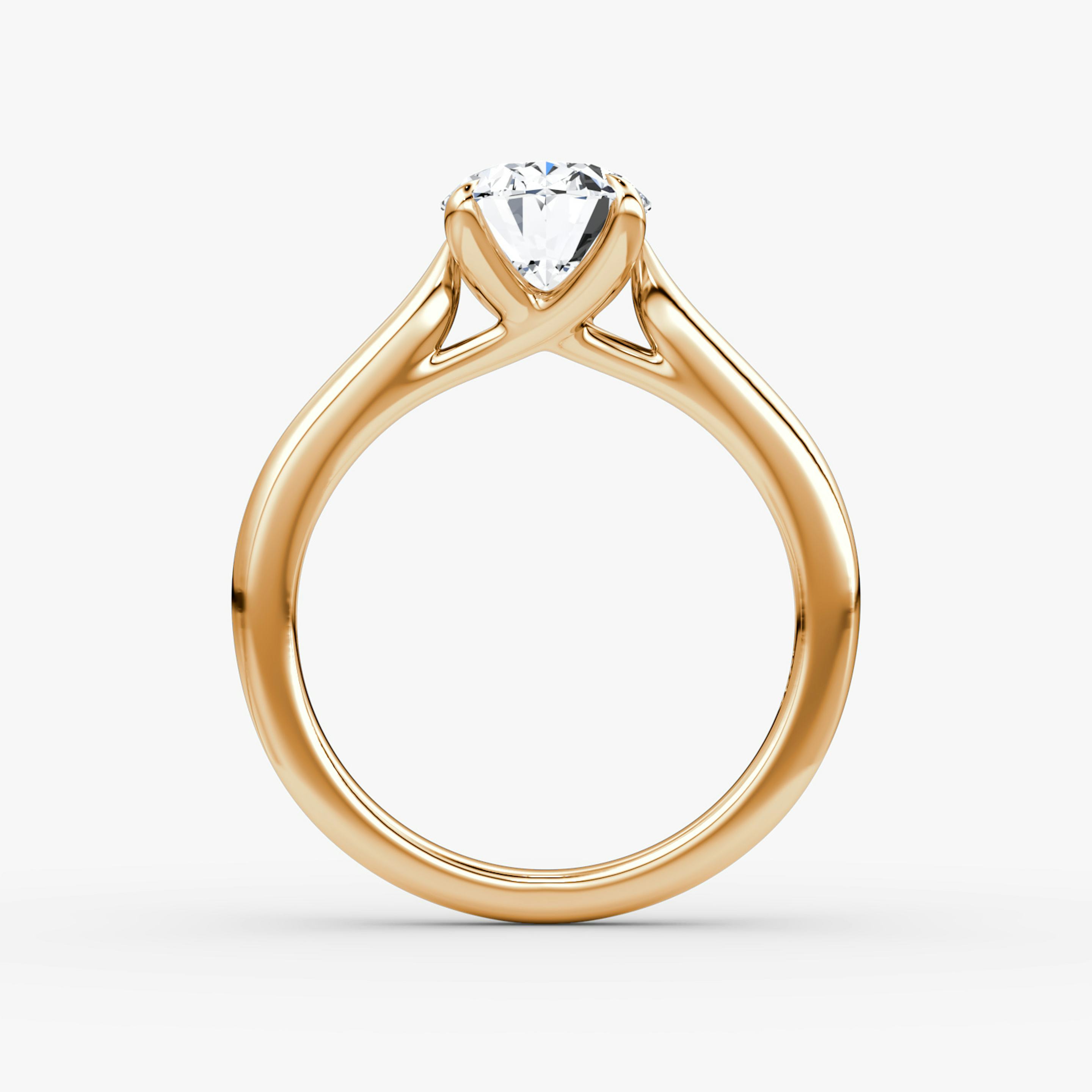 The Trellis Cathedral | Oval | 14k | 14k Rose Gold | Band: Plain | Diamond orientation: vertical | Carat weight: See full inventory