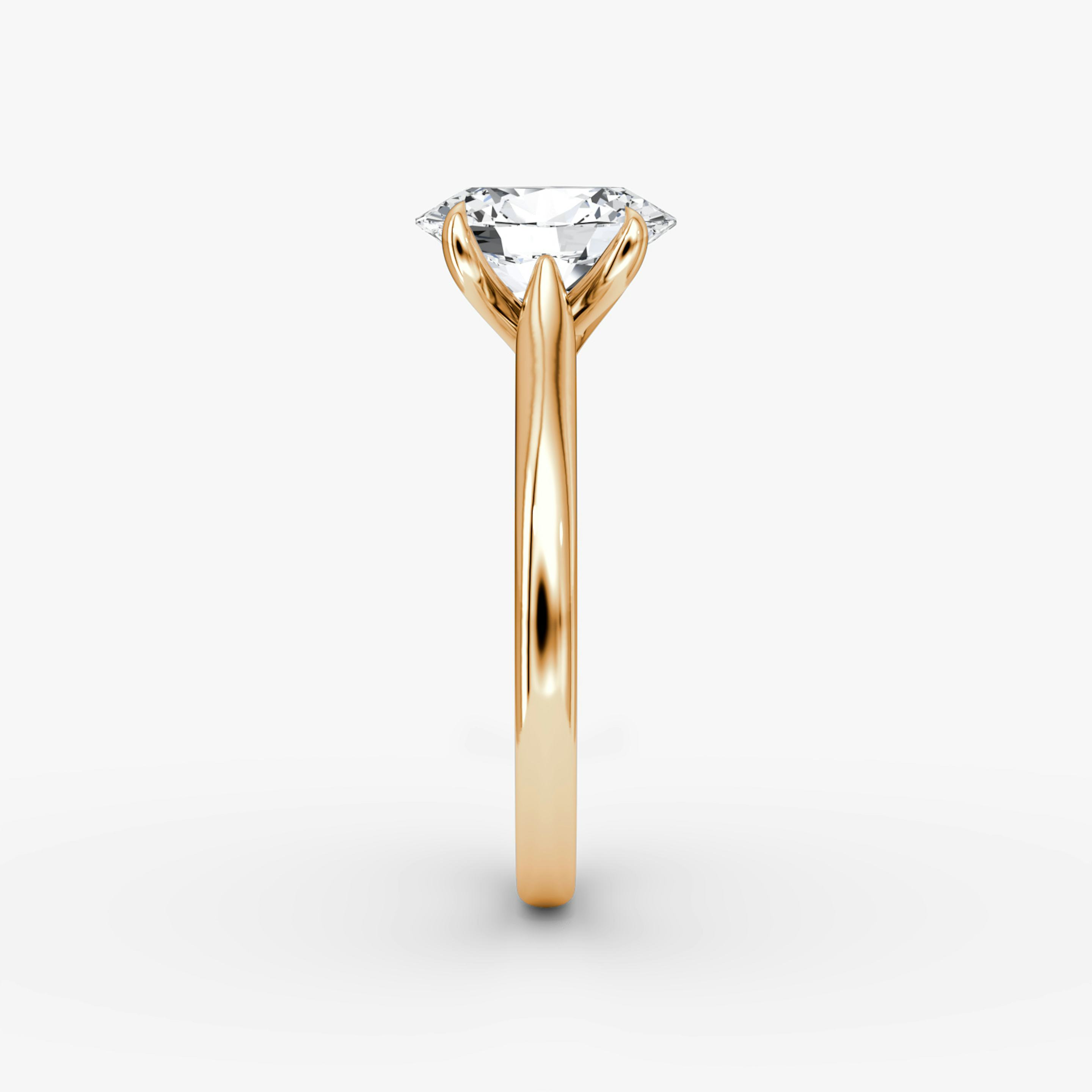 The Trellis Cathedral | Oval | 14k | 14k Rose Gold | Band: Plain | Diamond orientation: vertical | Carat weight: See full inventory