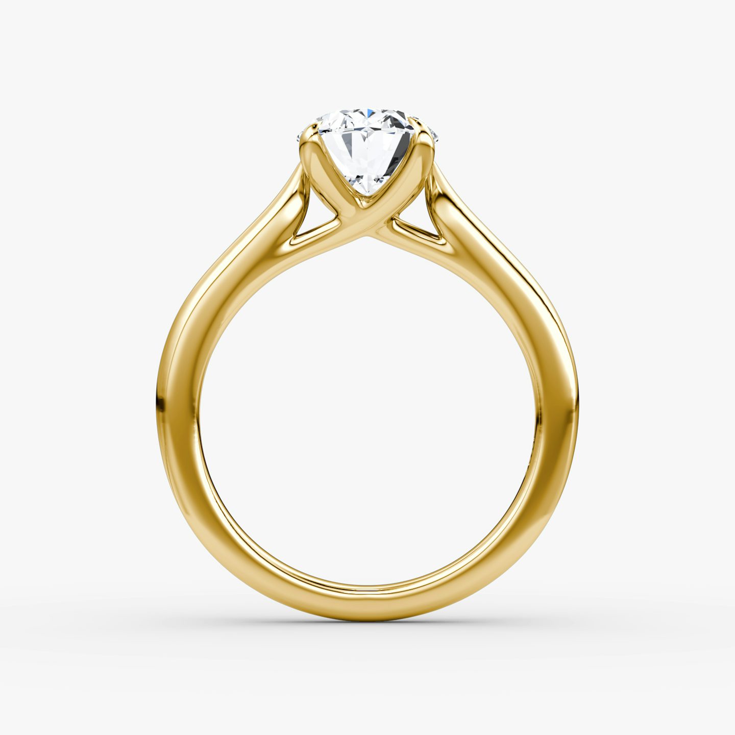 Trellis Cathedral | Oval | 18k | 18k Gelbgold | Ring: Schlicht | Diamantausrichtung: vertical | Karatgewicht: Gesamtbestand ansehen