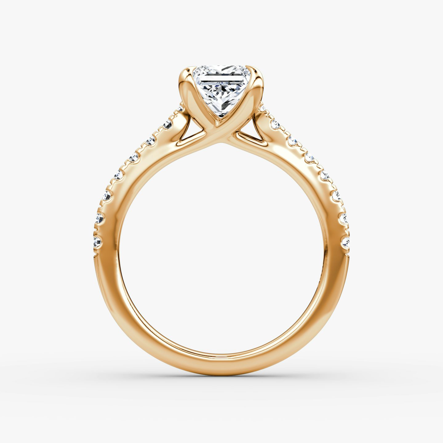 Trellis Cathedral | Princess | 14k | 14k Roségold | Ring: Pavé | Diamantausrichtung: vertical | Karatgewicht: Gesamtbestand ansehen
