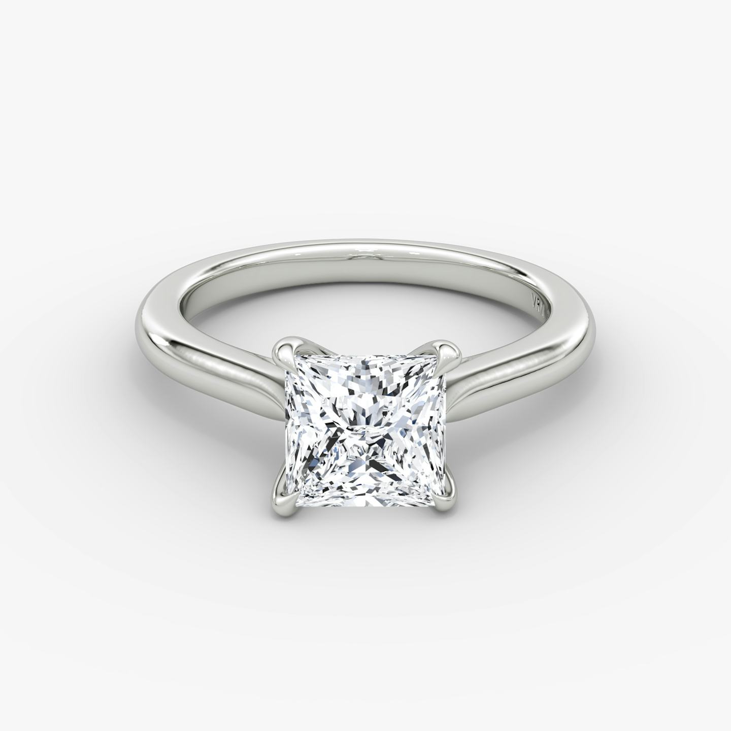 The Trellis Cathedral | Princess | Platinum | Band: Plain | Diamond orientation: vertical | Carat weight: See full inventory
