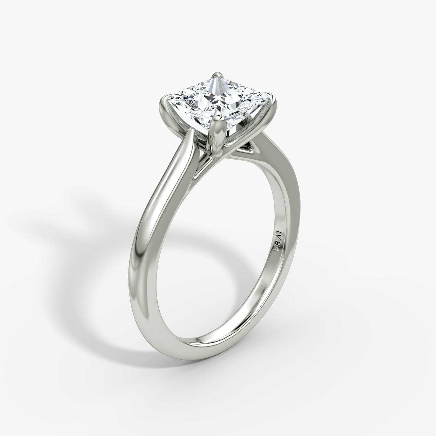 The Trellis Cathedral | Princess | 18k | 18k White Gold | Band: Plain | Diamond orientation: vertical | Carat weight: See full inventory