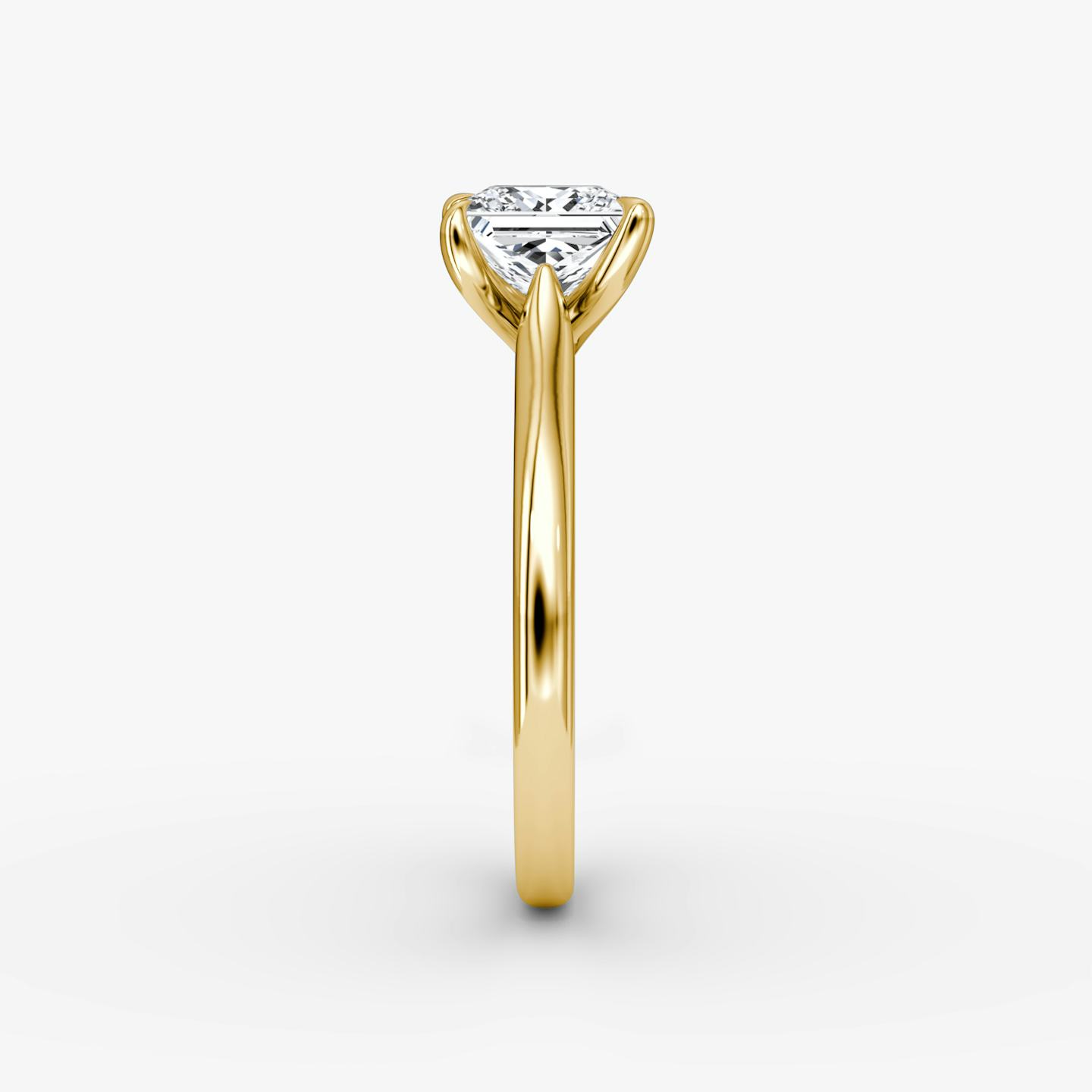 The Trellis Cathedral | Princess | 18k | 18k Yellow Gold | Band: Plain | Diamond orientation: vertical | Carat weight: See full inventory