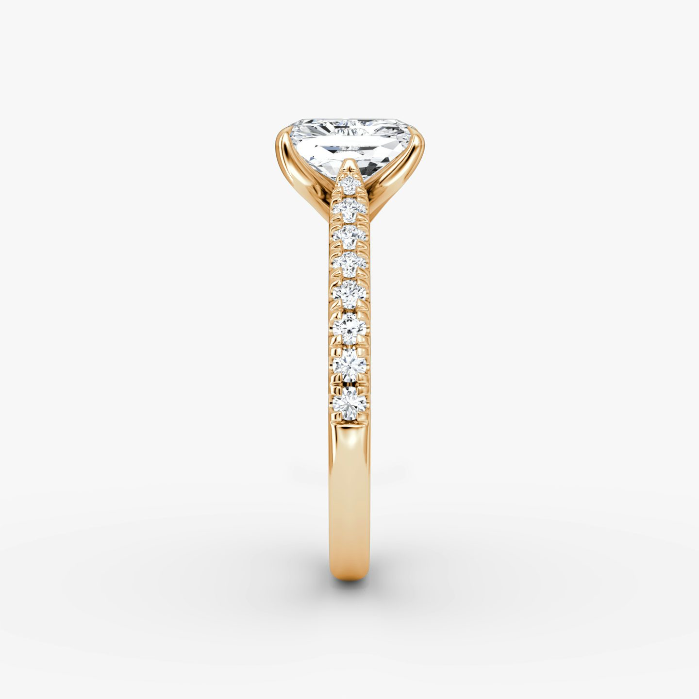 The Trellis Cathedral | Radiant | 14k | 14k Rose Gold | Band: Pavé | Diamond orientation: vertical | Carat weight: See full inventory