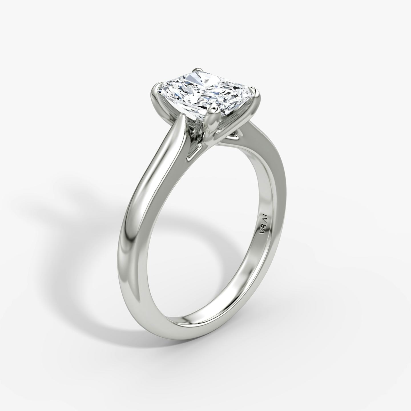 The Trellis Cathedral | Radiant | 18k | 18k White Gold | Band: Plain | Diamond orientation: vertical | Carat weight: See full inventory
