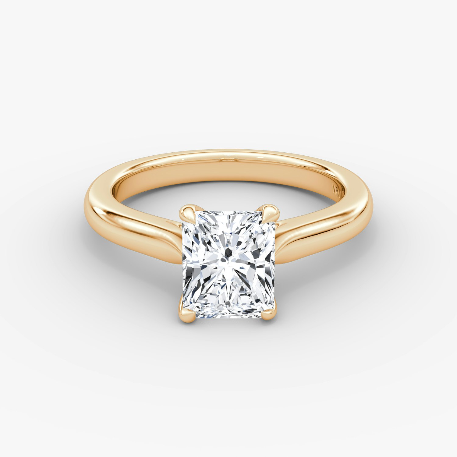 Trellis Cathedral Radiant Engagement Ring | 14k Rose Gold