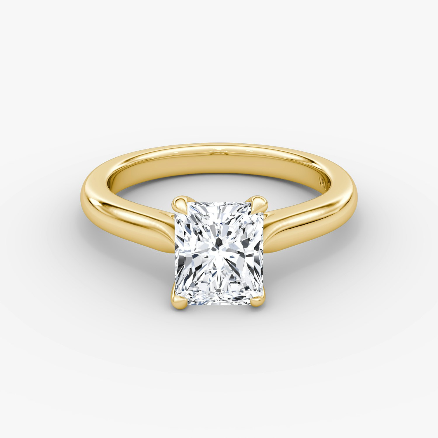 Trellis Cathedral Radiant Engagement Ring | 18k Yellow Gold