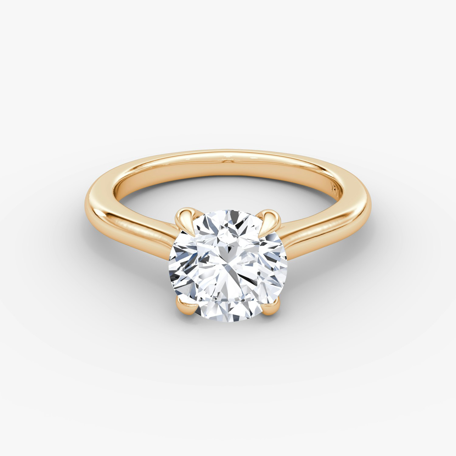 Trellis Cathedral Round Brilliant Engagement Ring | 14k Rose Gold