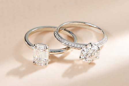 four prong engagement ring and six prong engagement ring