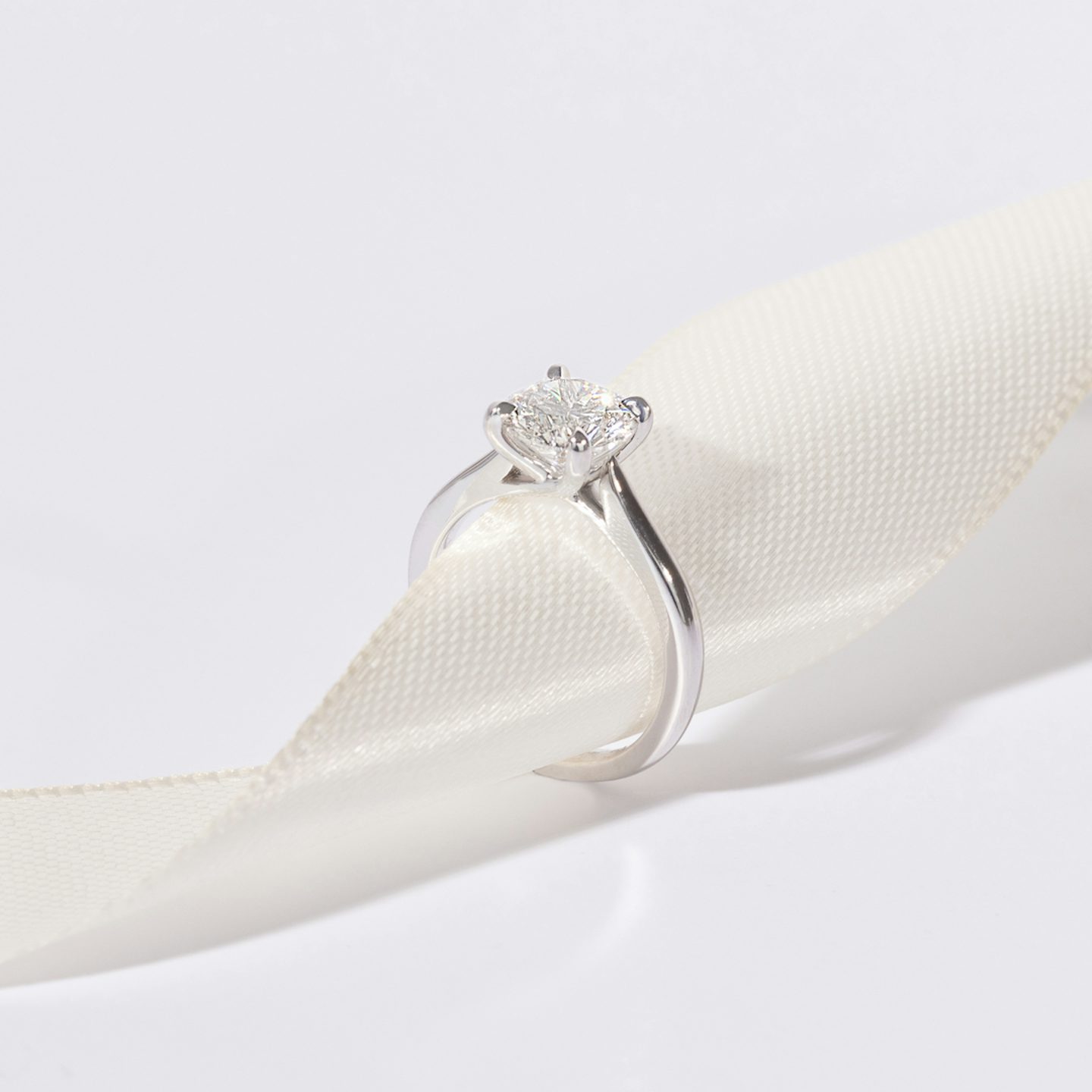 The Trellis Cathedral | Radiant | 18k | 18k White Gold | Band: Pavé | Diamond orientation: vertical | Carat weight: See full inventory