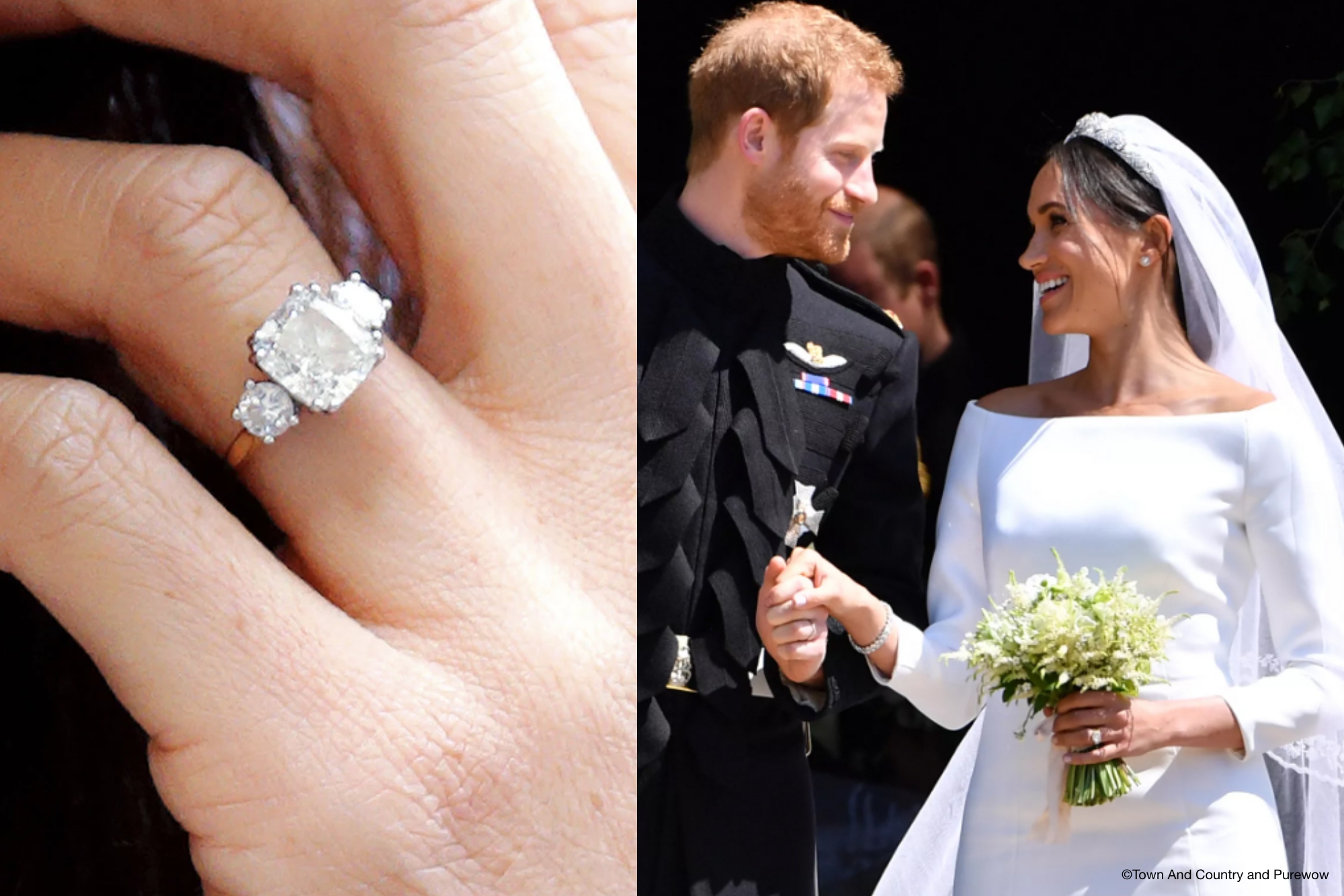 Meghan Markle's Engagement Rings: We're Comparing Her Two Rocks! | Meghan  markle engagement ring, Royal engagement rings, Meghan markle engagement