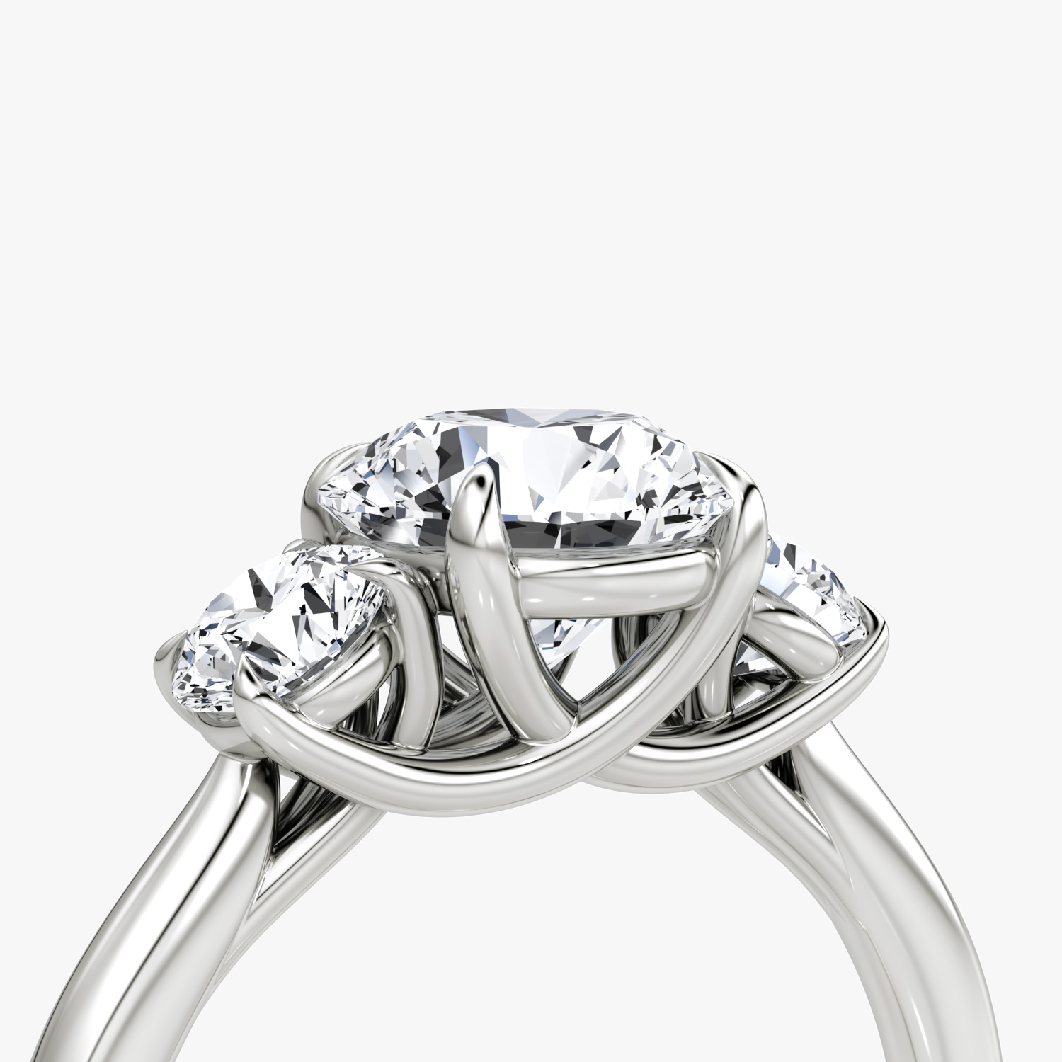 Three stone trellis best sale setting