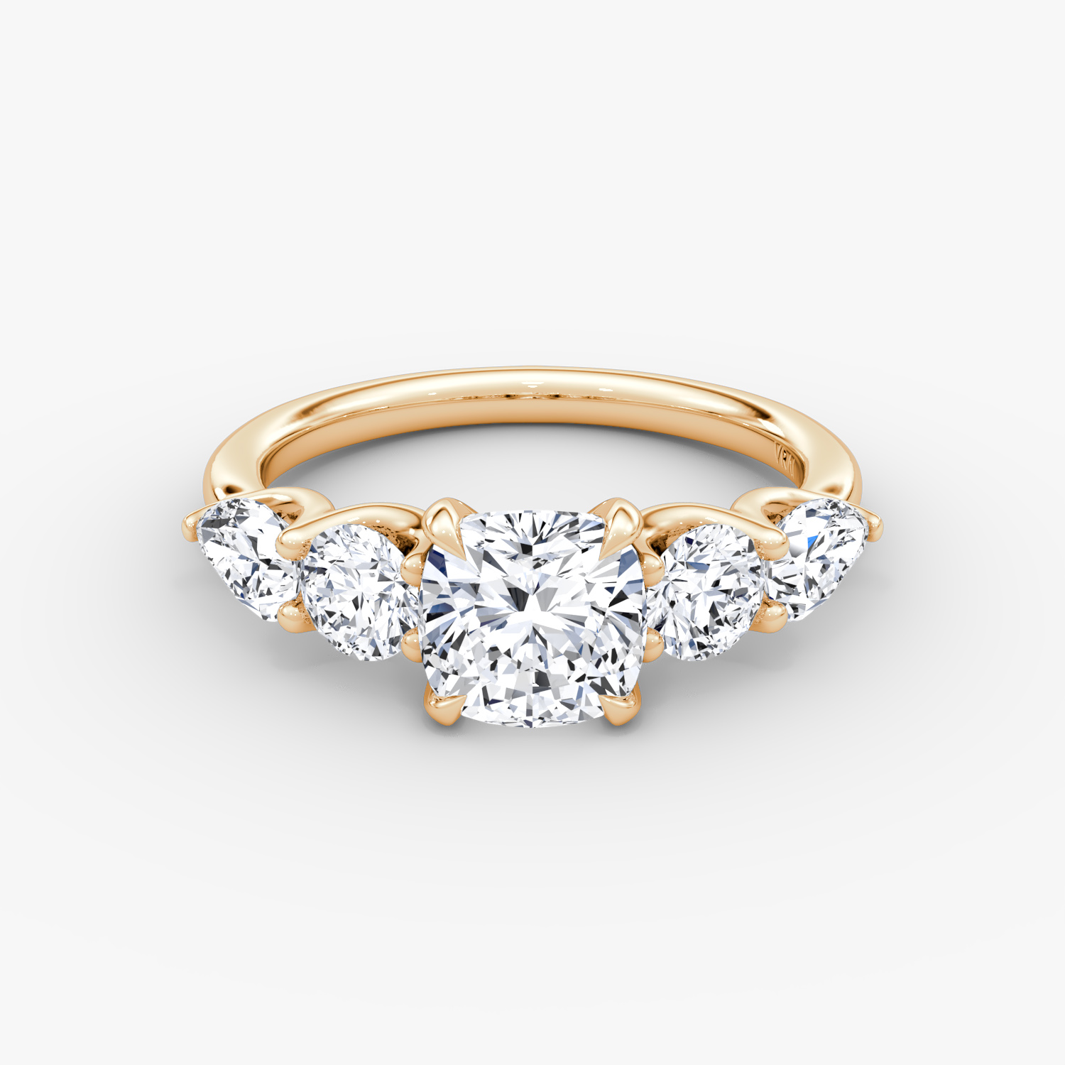 Mixed Shape Cushion Engagement Ring | 14k Rose Gold