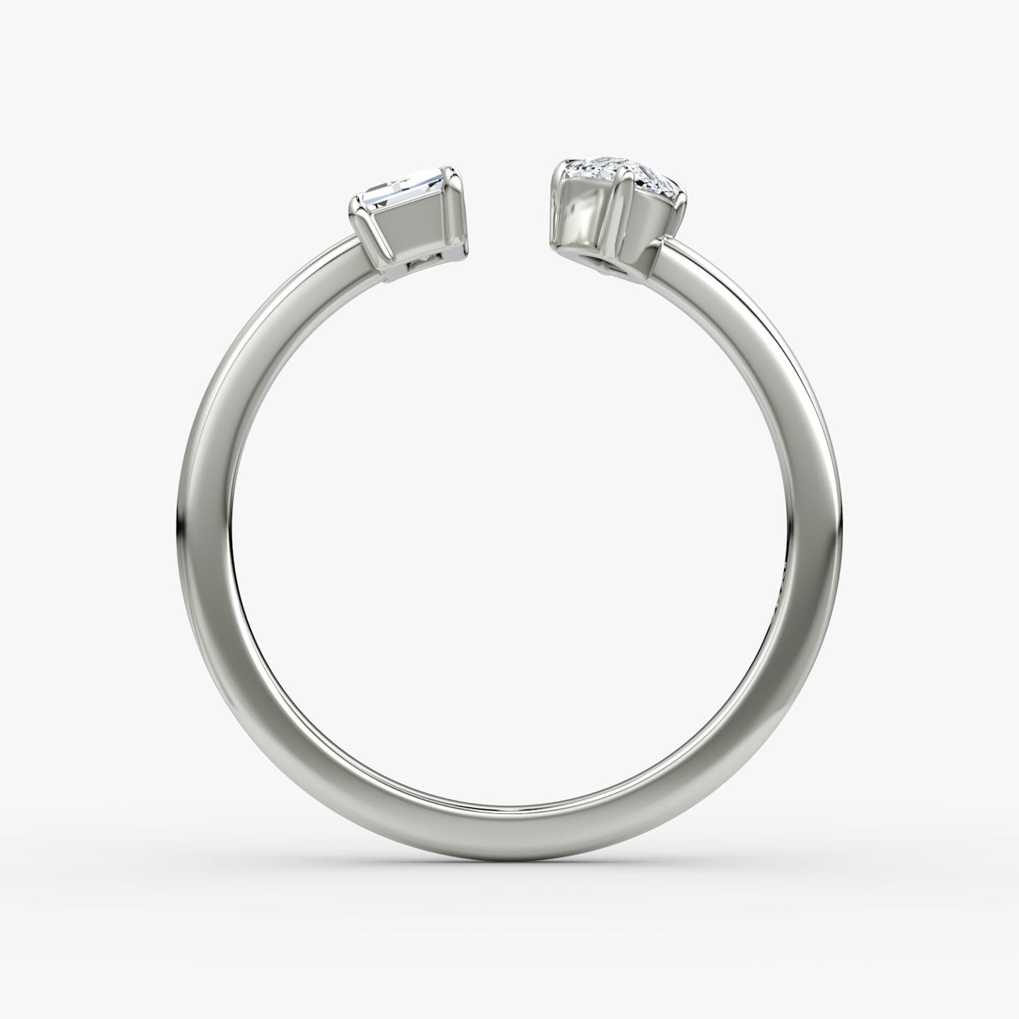 Mixed Cuff Ring | Baguette and Marquise | Sterling Silver