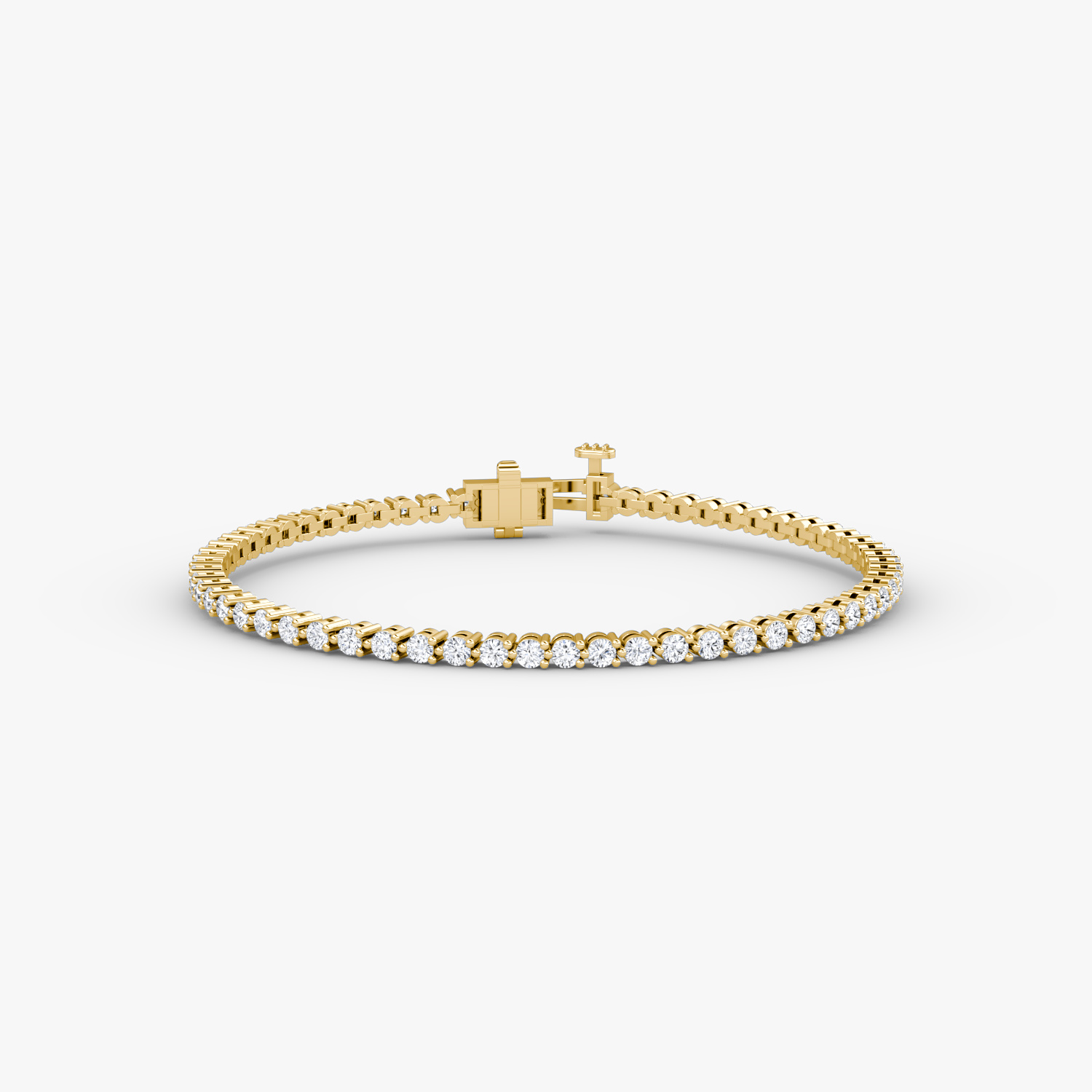 VRAI Tennis Round Brilliant Bracelets | 14K Yellow Gold