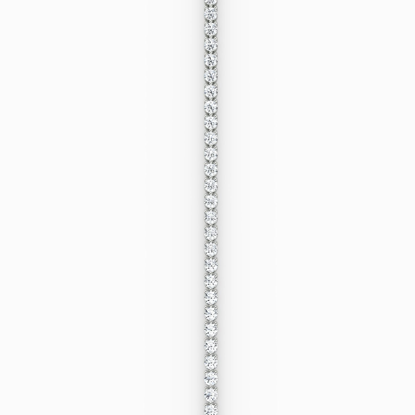 Bracelet Tennis | Rond Brillant | 14k | Or blanc 18 carats | Taille des diamants: Medium | Longueur de la chaîne: 5.5