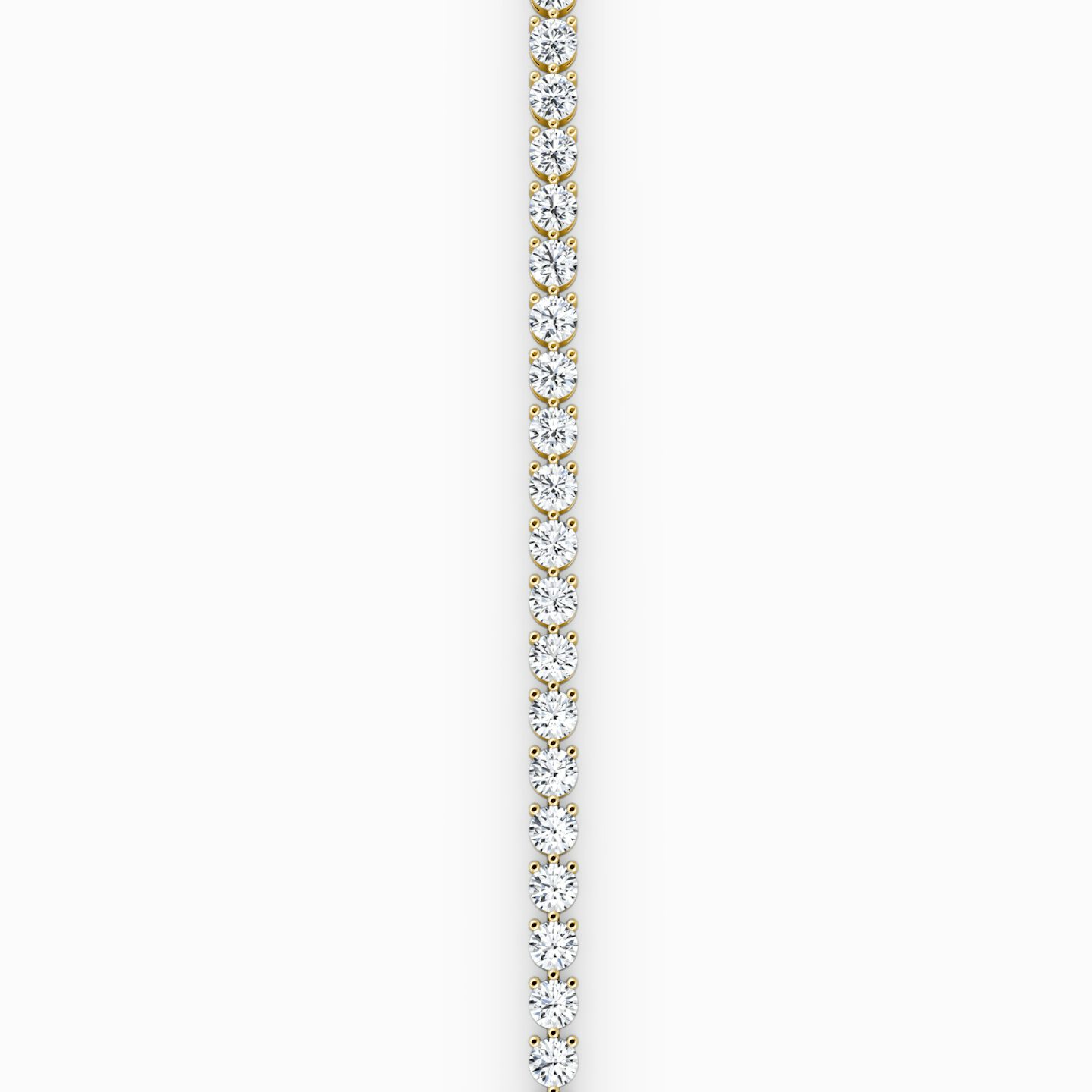 Bracelet Tennis | Rond Brillant | 14k | Or jaune 18 carats | Longueur de la chaîne: 5.5 | Taille des diamants: Large