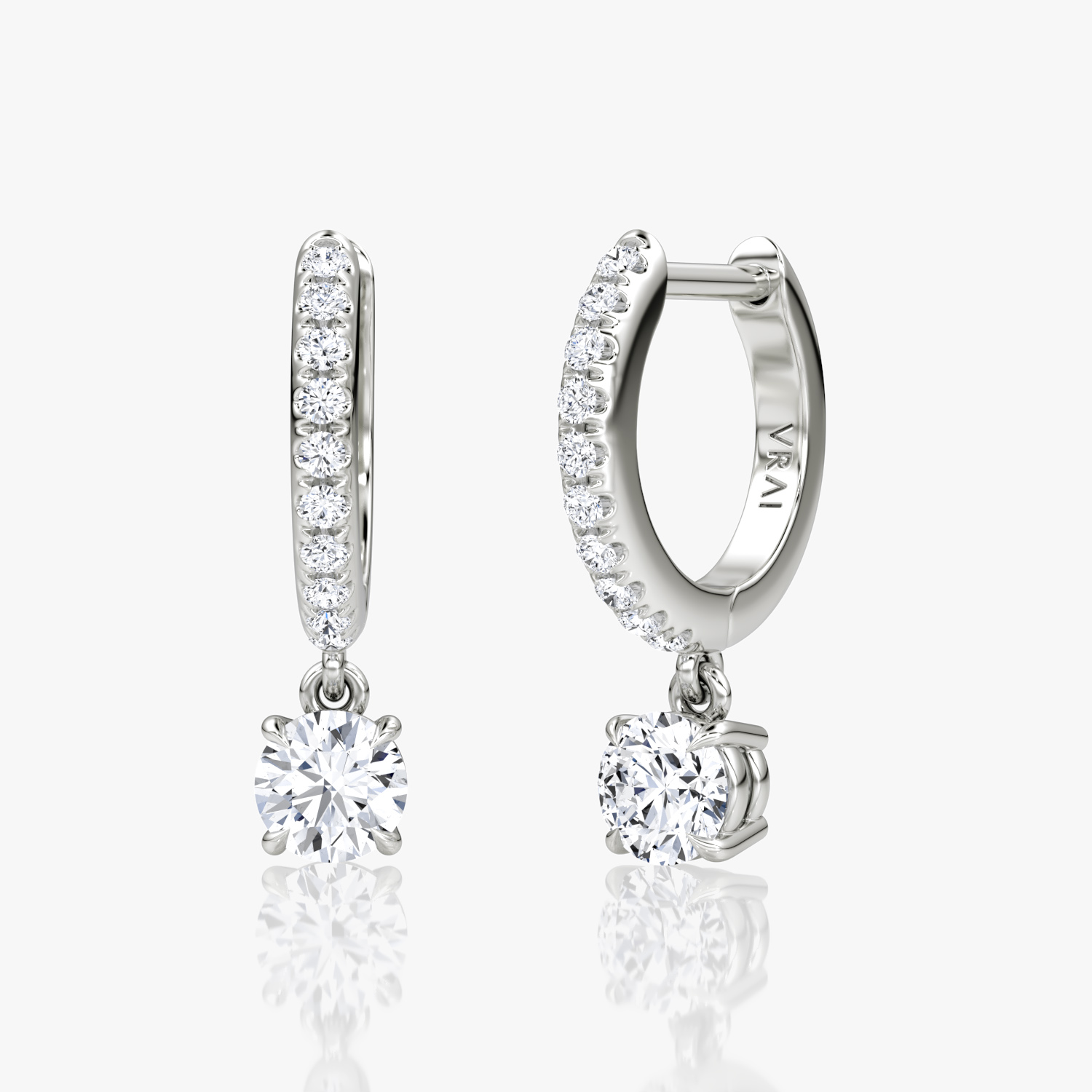 VRAI Del Sol Drop Earrings | 14K White Gold