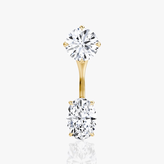 Solitaire Stud & Ear Jacket | Yellow Gold