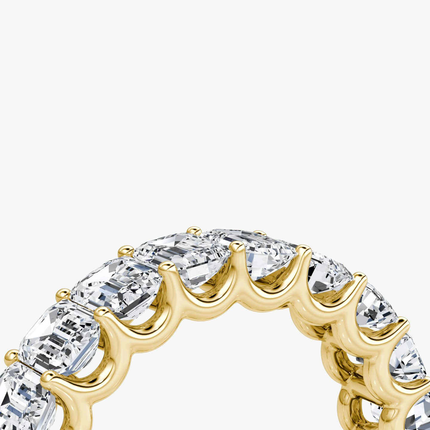 Bague Eternity | Émeraude | 18k | Or jaune 18 carats | Modèle d'anneau: Diamant demi-tour | Poids en carats: 2½