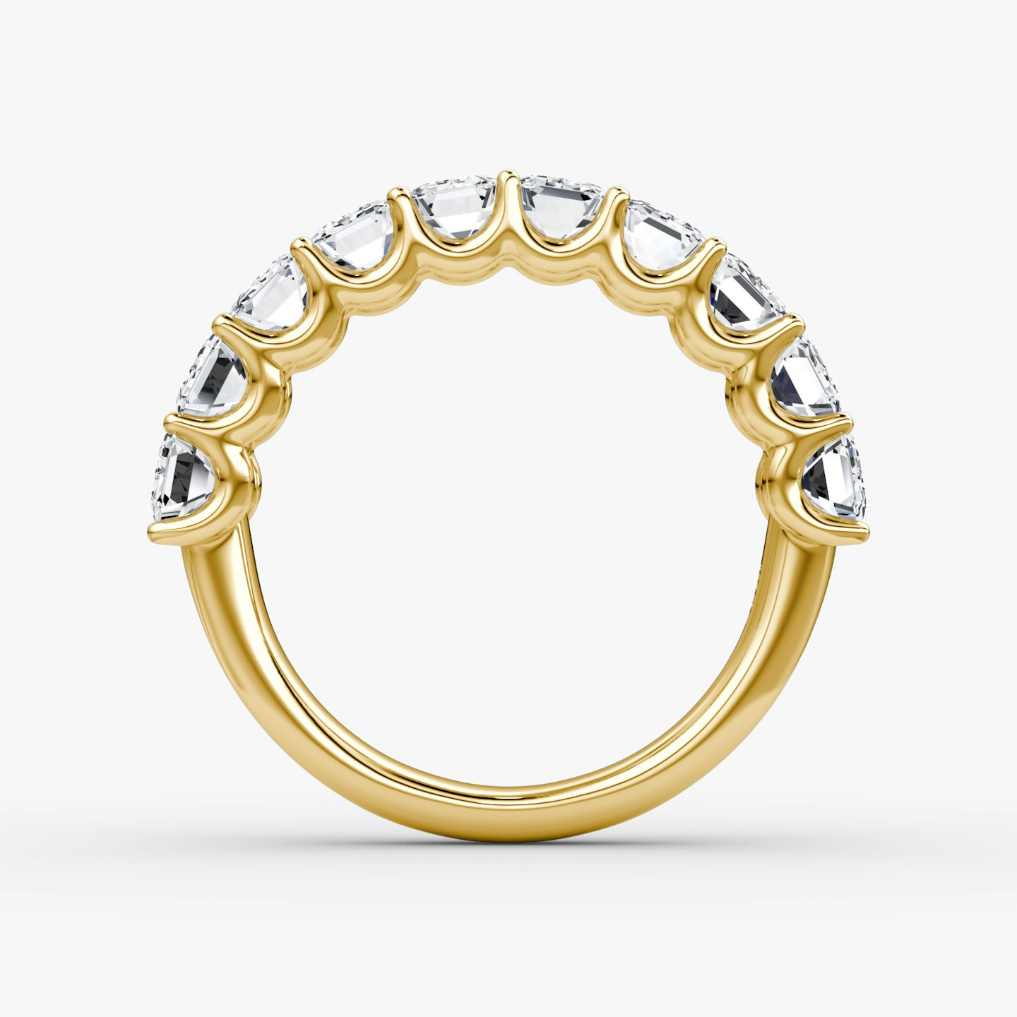 Anillo Eternity  | Esmeralda | 18k | Oro amarillo de 18 quilates | Estilo del anillo: Medio círculo de diamantes | Peso en quilates: 2½