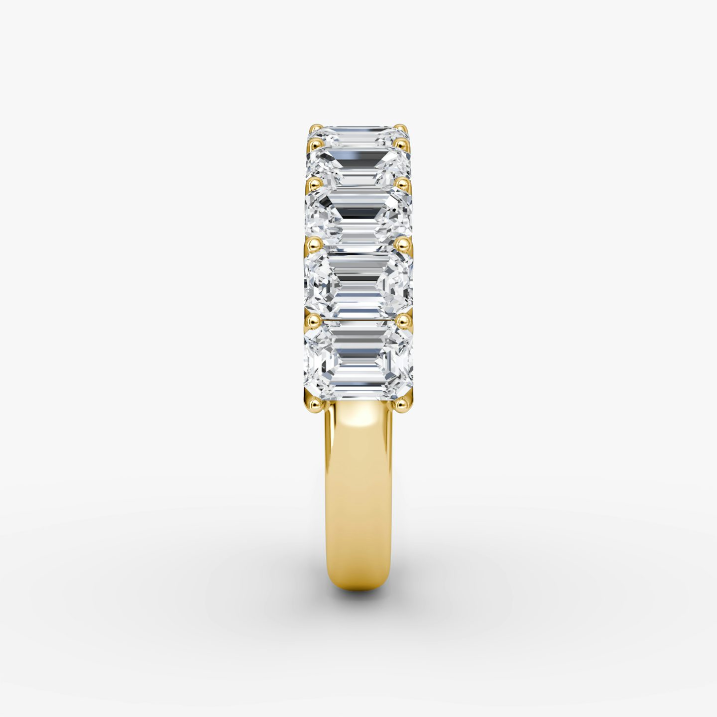 Bague Eternity | Émeraude | 18k | Or jaune 18 carats | Modèle d'anneau: Diamant demi-tour | Poids en carats: 2½