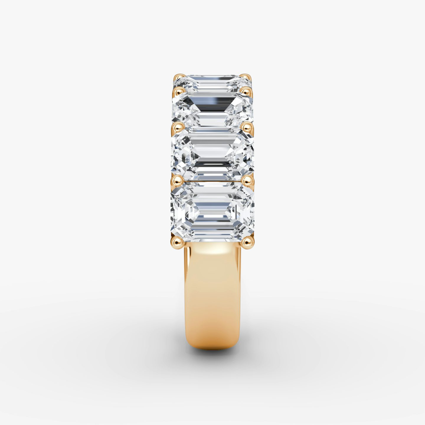 Bague Eternity | Émeraude | 14k | Or rose 14 carats | Modèle d'anneau: Diamant demi-tour | Poids en carats: 4