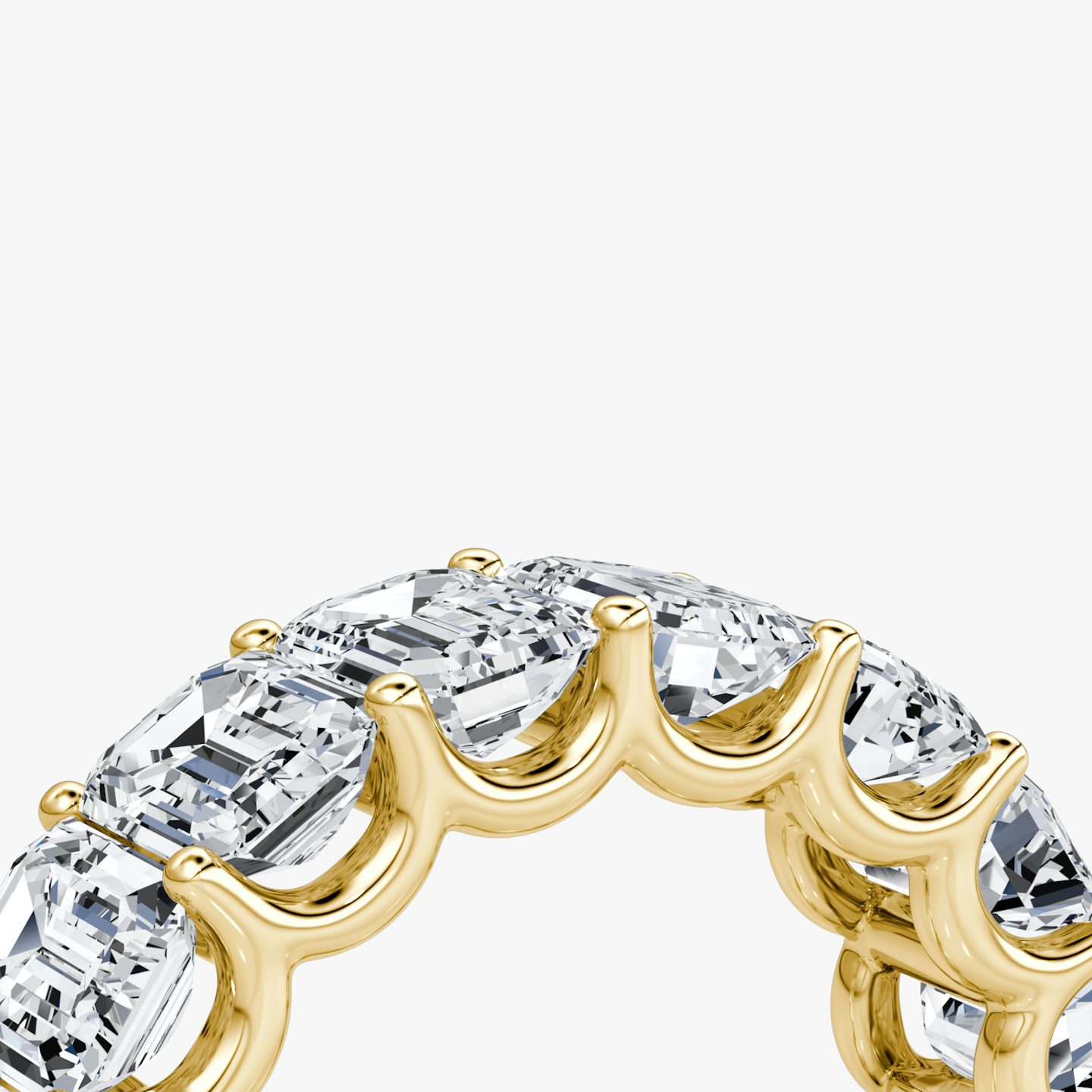 Bague Eternity | Émeraude | 18k | Or jaune 18 carats | Modèle d'anneau: Diamant demi-tour | Poids en carats: 4