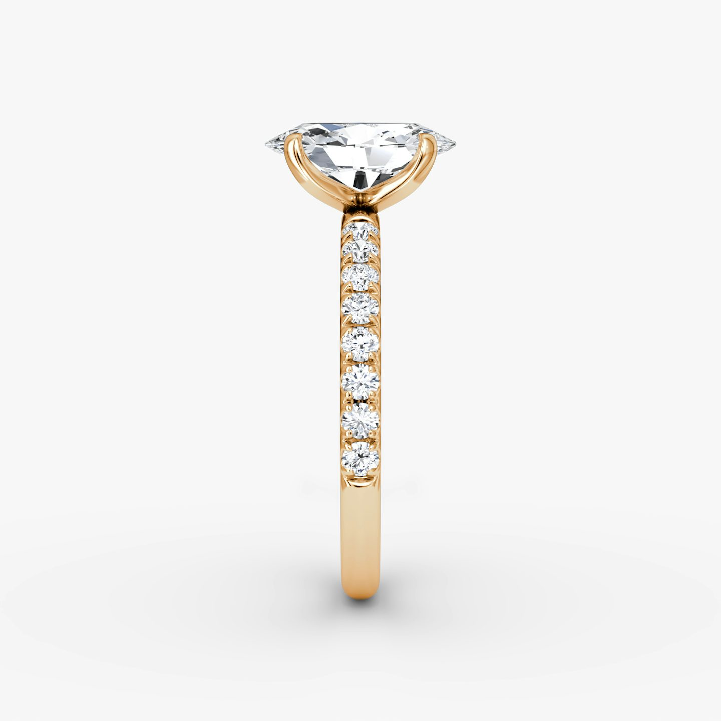 The Classic | Oval | 14k | 14k Rose Gold | Band width: Large | Band: Pavé | Diamond orientation: vertical | Carat weight: See full inventory