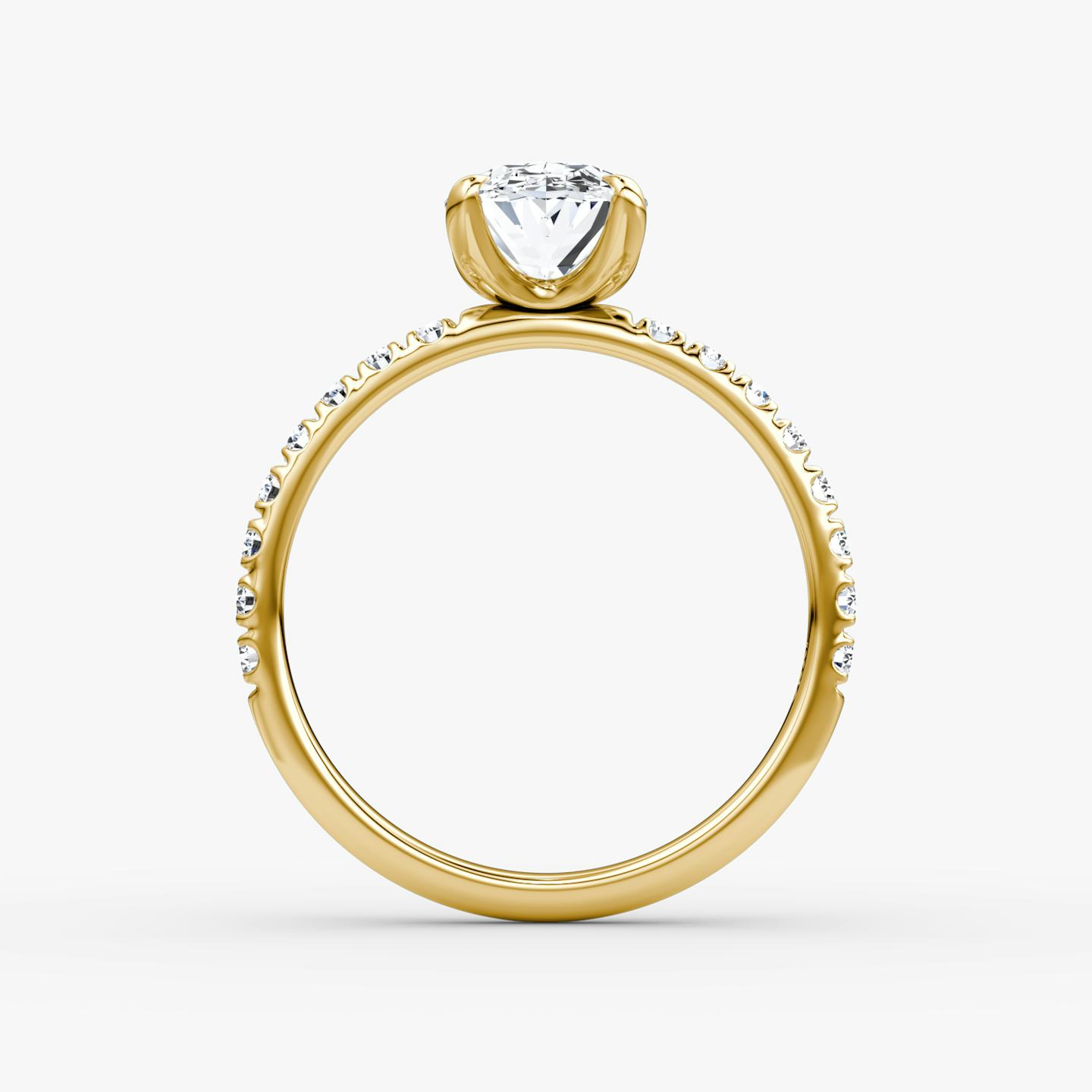 The Classic | Oval | 18k | 18k Yellow Gold | Band width: Large | Band: Pavé | Diamond orientation: vertical | Carat weight: See full inventory