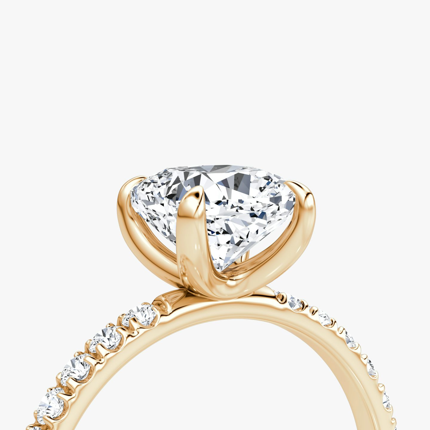 The Classic | Pavé Cushion | 14k | 14k Rose Gold | Band width: Large | Band: Pavé | Diamond orientation: vertical | Carat weight: See full inventory