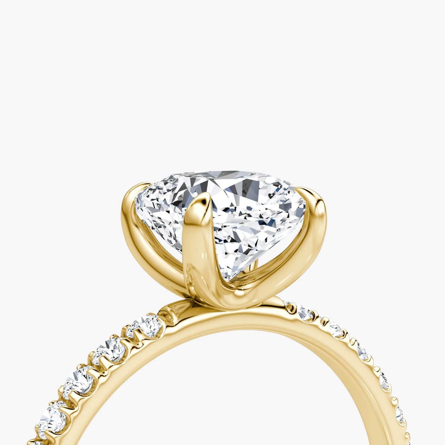 The Classic | Pavé Cushion | 18k | 18k Yellow Gold | Band width: Large | Band: Pavé | Diamond orientation: vertical | Carat weight: See full inventory
