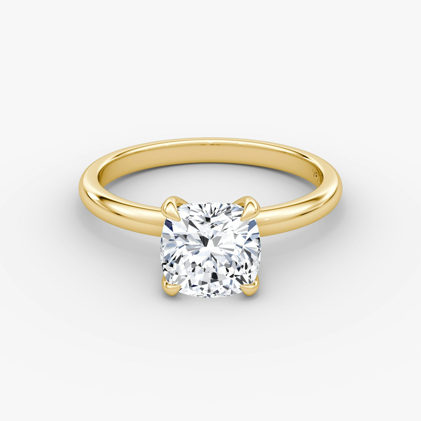 The Classic | Pavé Cushion | 18k | 18k Yellow Gold | Band width: Large | Band: Plain | Diamond orientation: vertical | Carat weight: See full inventory