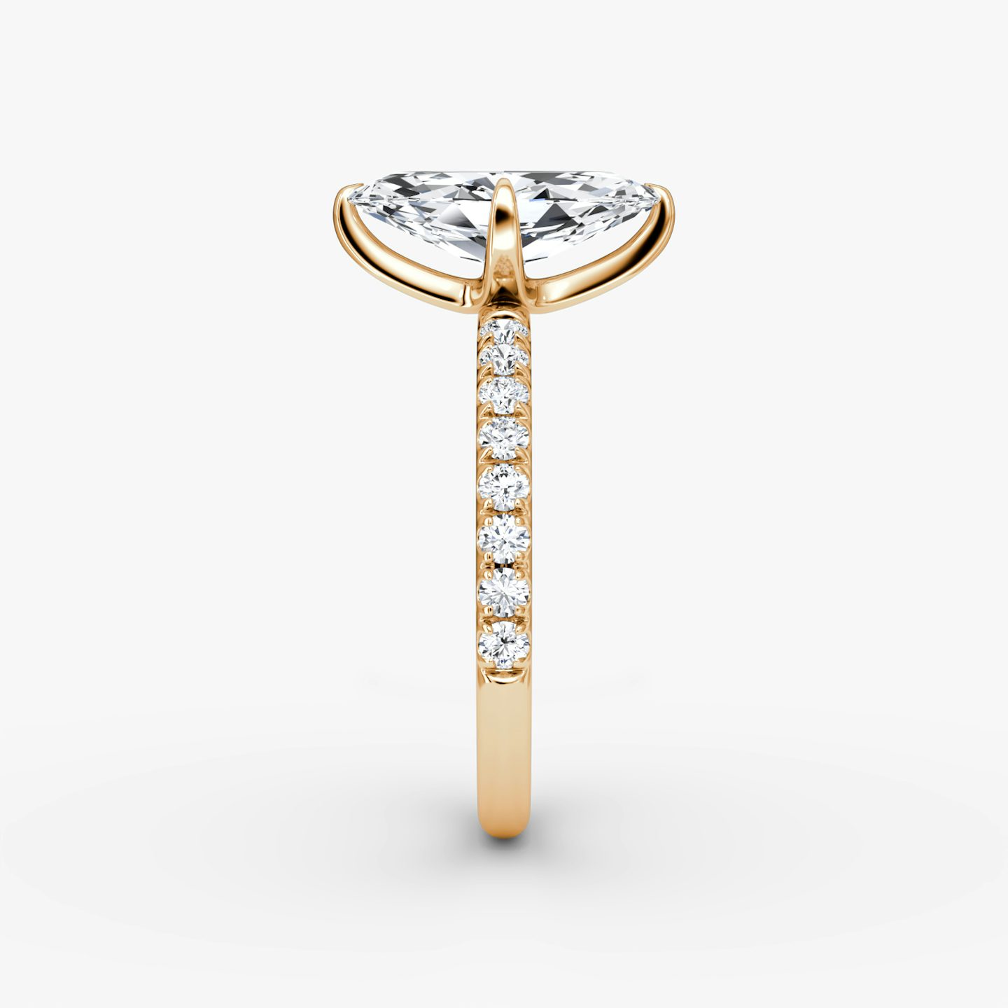 The Classic | Pavé Marquise | 14k | 14k Rose Gold | Band width: Large | Band: Pavé | Diamond orientation: vertical | Carat weight: See full inventory