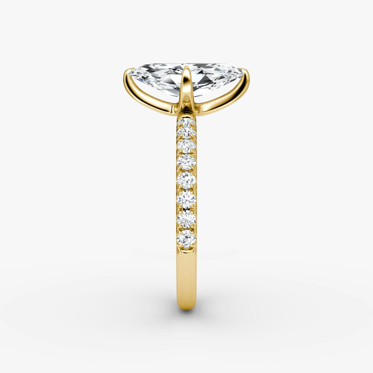The Classic | Pavé Marquise | 18k | 18k Yellow Gold | Band width: Large | Band: Pavé | Diamond orientation: vertical | Carat weight: See full inventory