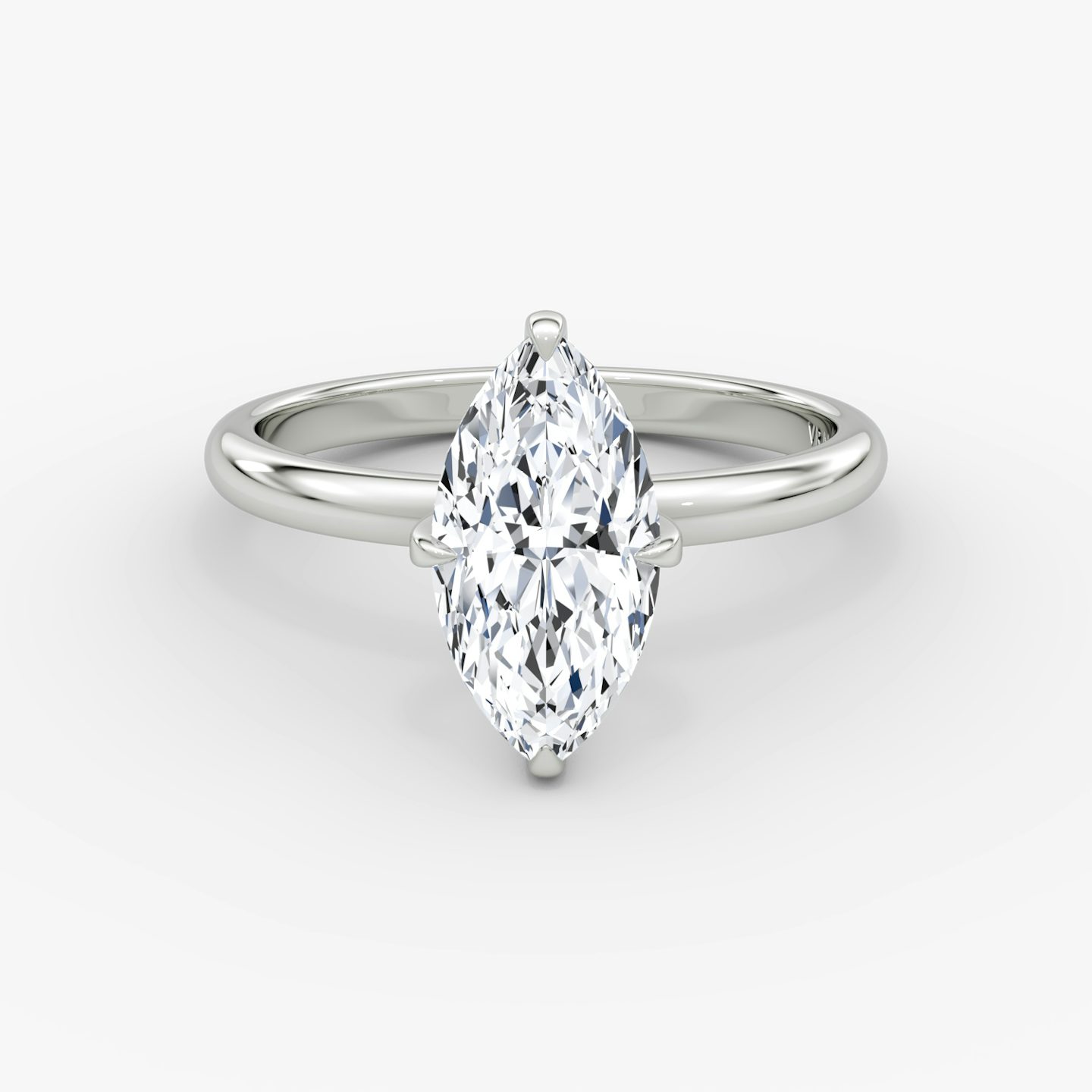 The Classic | Pavé Marquise | Platinum | Band width: Large | Band: Plain | Diamond orientation: vertical | Carat weight: See full inventory