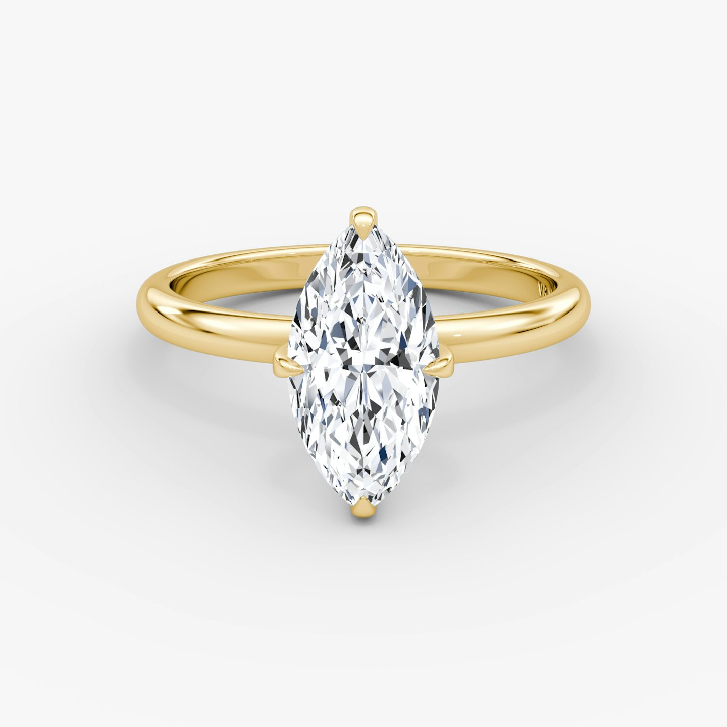 The Classic | Pavé Marquise | 18k | 18k Yellow Gold | Band width: Large | Band: Plain | Diamond orientation: vertical | Carat weight: See full inventory