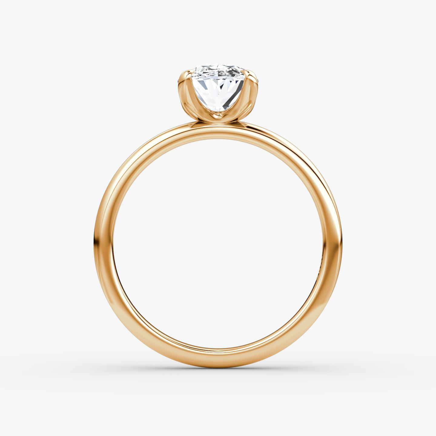 The Classic | Oval | 14k | 14k Rose Gold | Band width: Large | Band: Plain | Diamond orientation: vertical | Carat weight: See full inventory