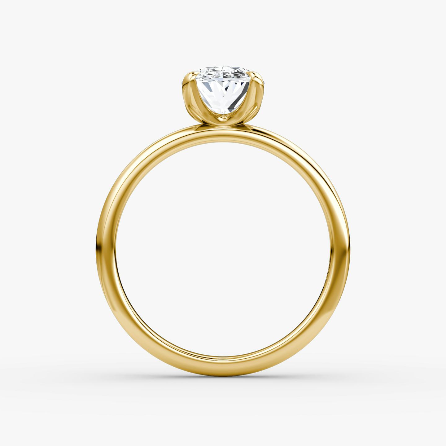 The Classic | Oval | 18k | 18k Yellow Gold | Band width: Large | Band: Plain | Diamond orientation: vertical | Carat weight: See full inventory