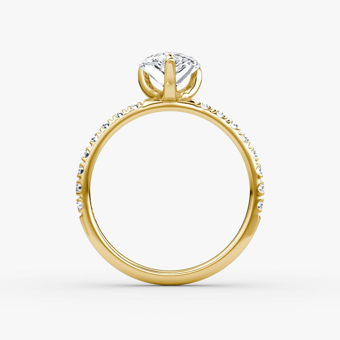 The Classic | Pear | 18k | 18k Yellow Gold | Band width: Large | Band: Pavé | Diamond orientation: vertical | Carat weight: See full inventory