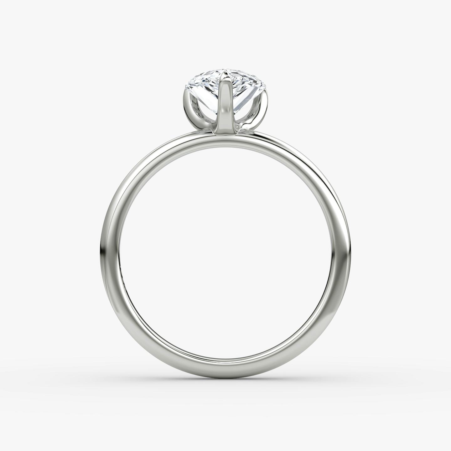 The Classic | Pear | Platinum | Band width: Large | Band: Plain | Diamond orientation: vertical | Carat weight: See full inventory