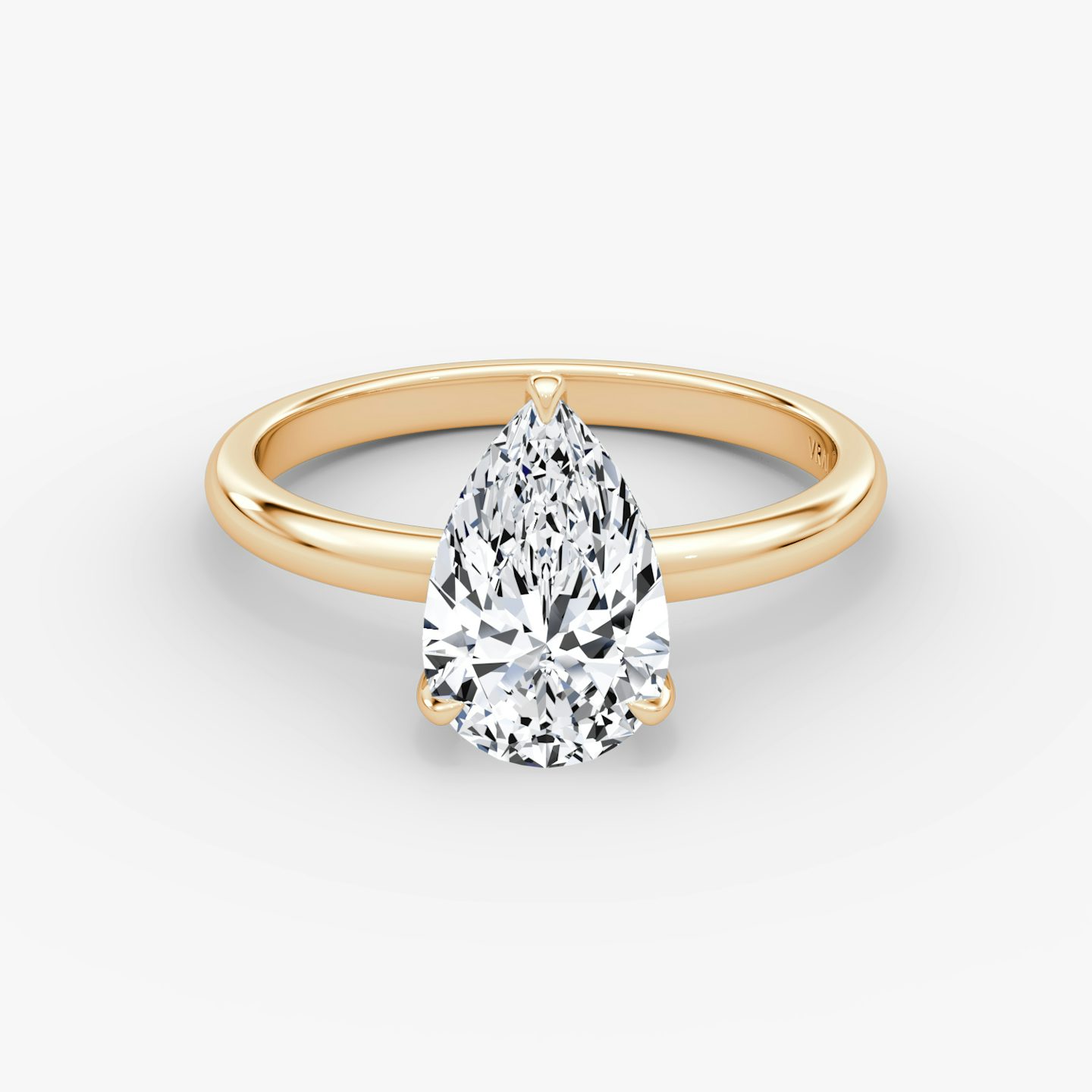 The Classic | Pear | 14k | 14k Rose Gold | Band width: Large | Band: Plain | Diamond orientation: vertical | Carat weight: See full inventory