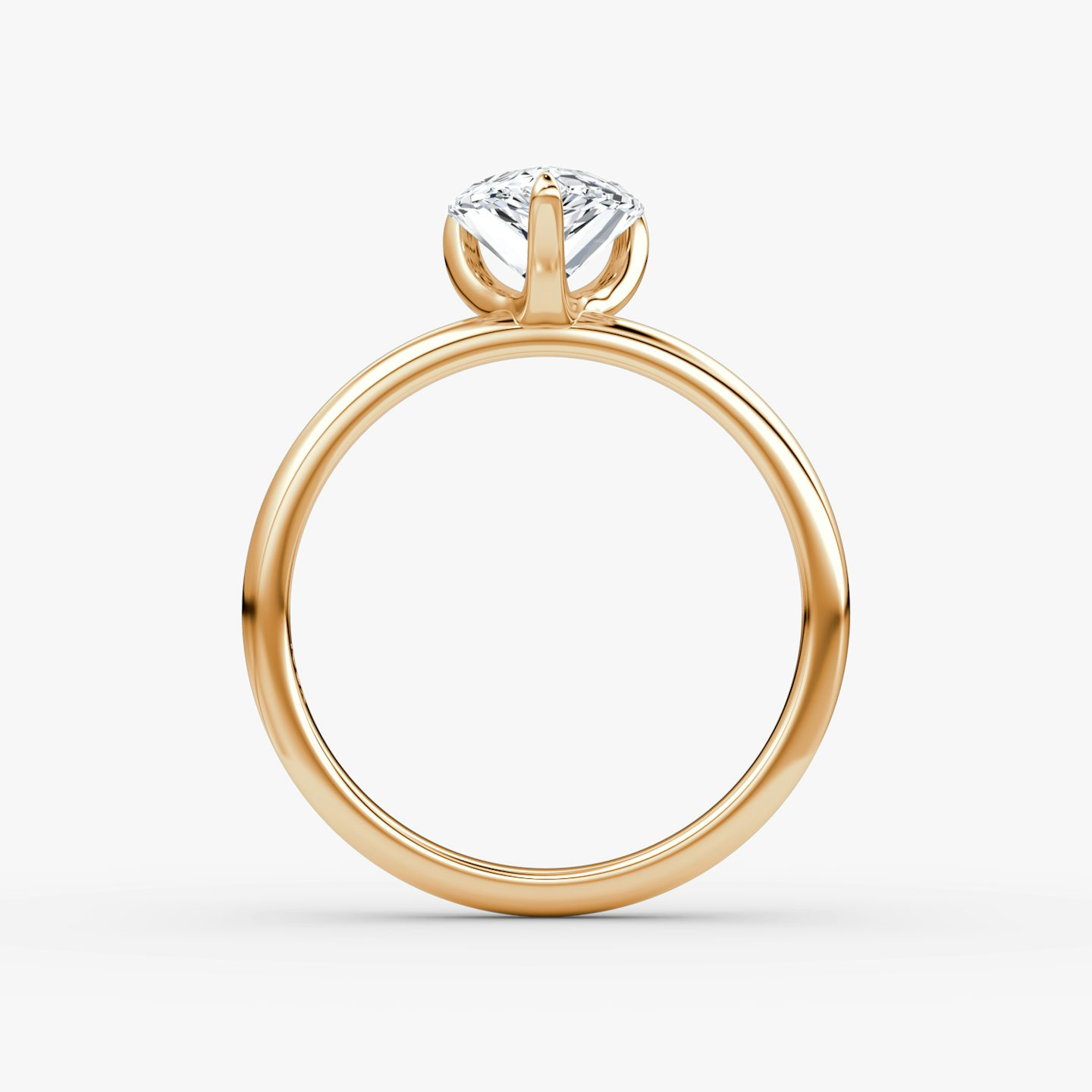 The Classic | Pear | 14k | 14k Rose Gold | Band width: Large | Band: Plain | Diamond orientation: vertical | Carat weight: See full inventory